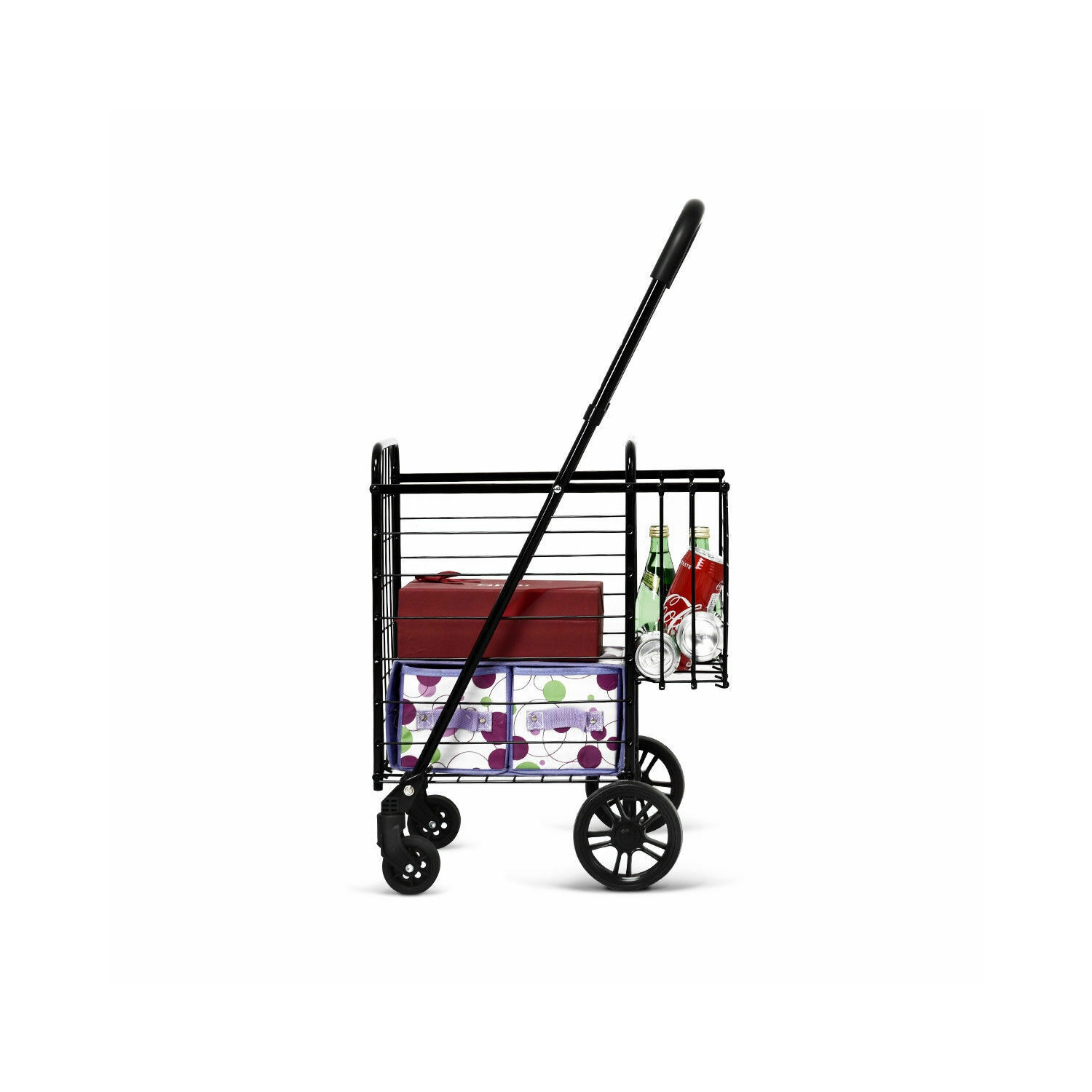 Chariot pliant à roulettes pour gros paniers de Costway, poignée réglable