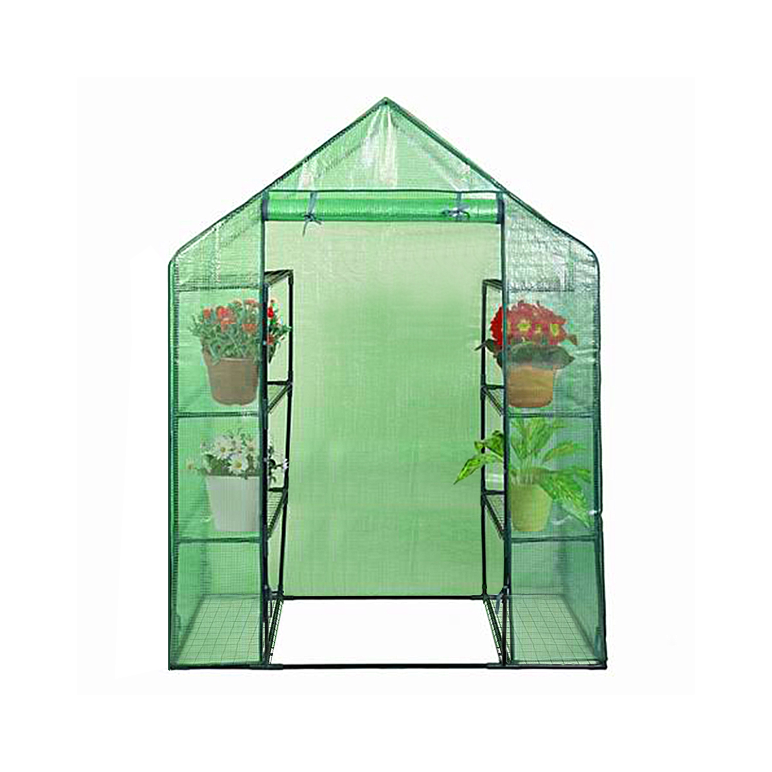 Mini serre portable de plein air avec 4 niveaux de 8 étagères