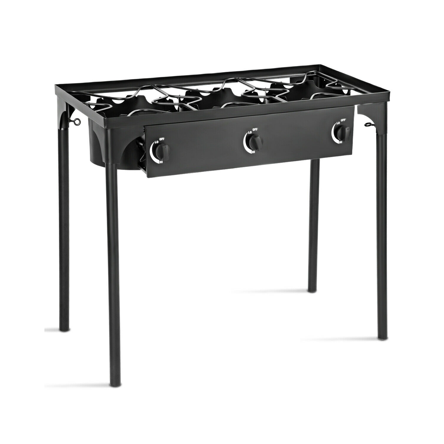 Costway Portable Propane 225,000-BTU 3 Burner Gas Cooker Outdoor Camp Stove BBQ