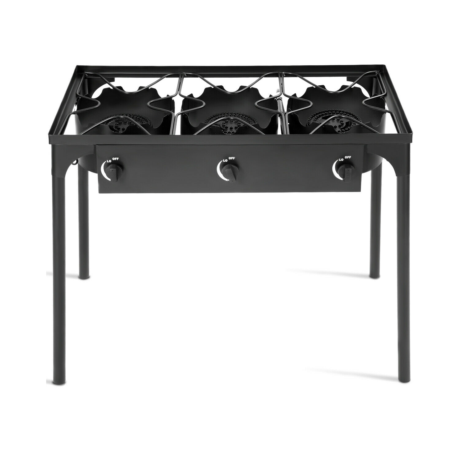 Costway Portable Propane 225,000-BTU 3 Burner Gas Cooker Outdoor Camp Stove BBQ