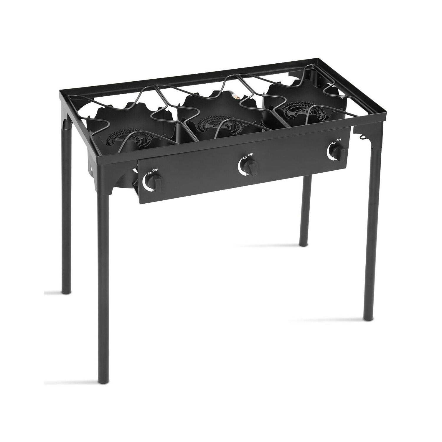 Costway Portable Propane 225,000-BTU 3 Burner Gas Cooker Outdoor Camp Stove BBQ