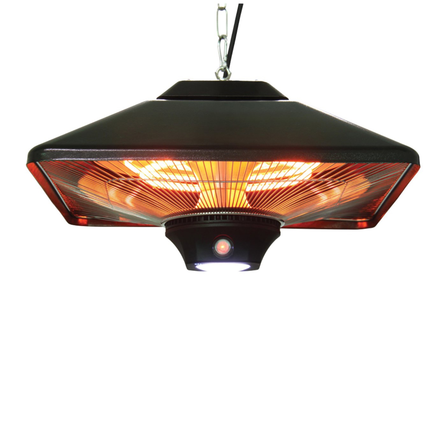 Ener-G+ HEA-21288LED-BLK Outdoor suspended Infrared Electric Heater with LED 5100 BTU Black