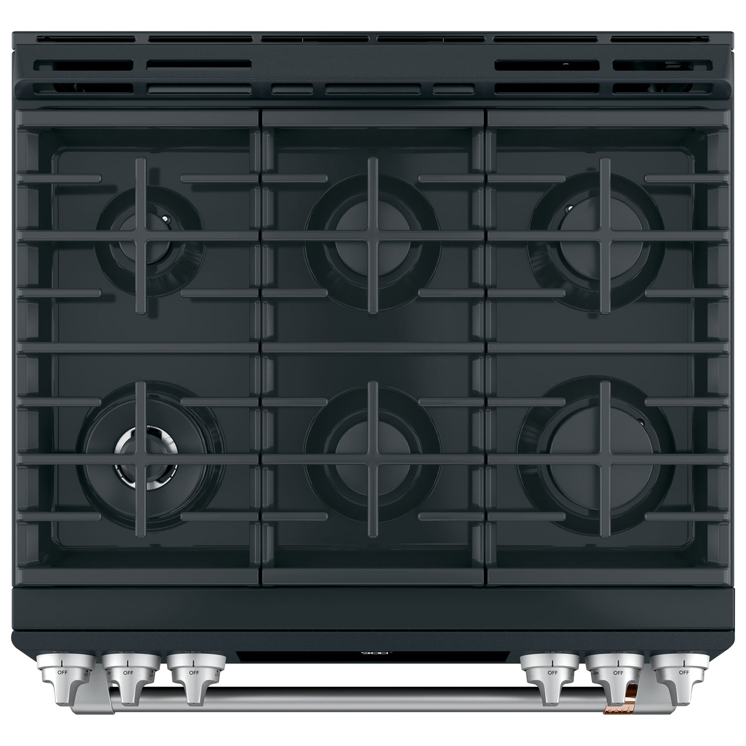 Café 30" 5.7 Cu. Ft. True Convection 6-Burner Slide-In Dual Fuel Range - Matte Black
