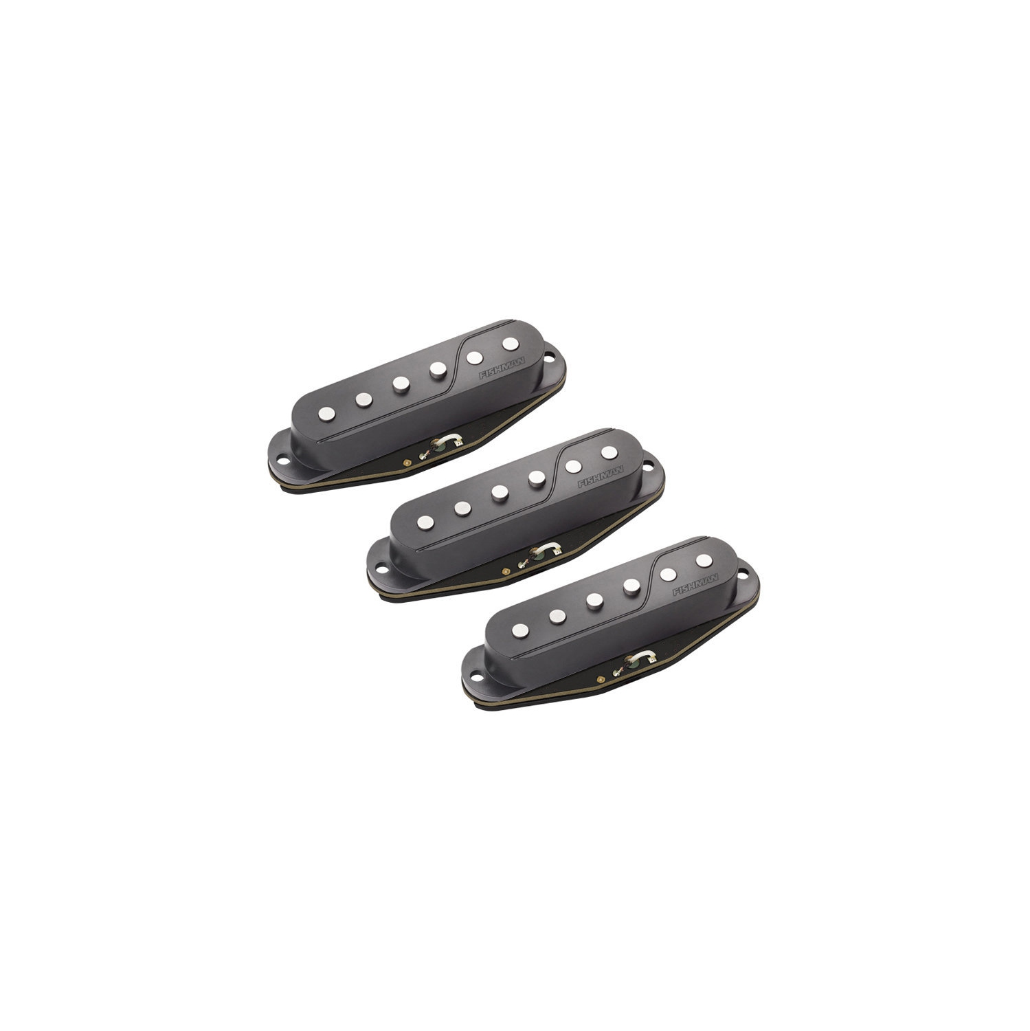 Micros à bobine simple Fluence Strat de Fishman - Noir - Ensemble de 3