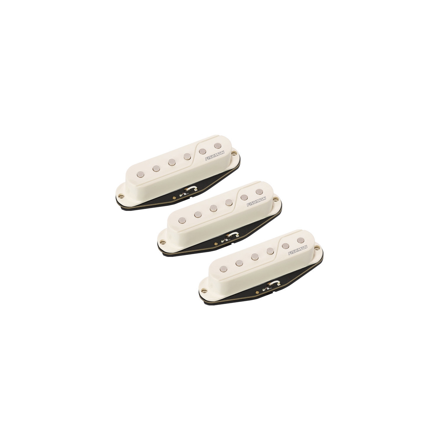 Fishman Fluence Single Strat Guitar Pickups - Blanc, 3 Set