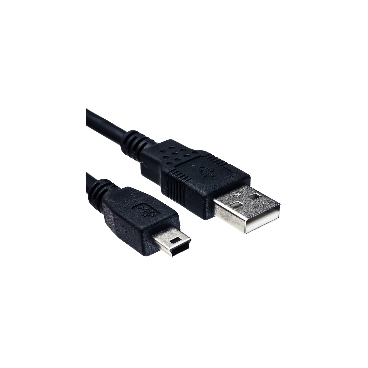 USB 2.0A Male to Mini USB 5 Pin B Data Charging Cable Cord Adapter 3Ft/1M, Black