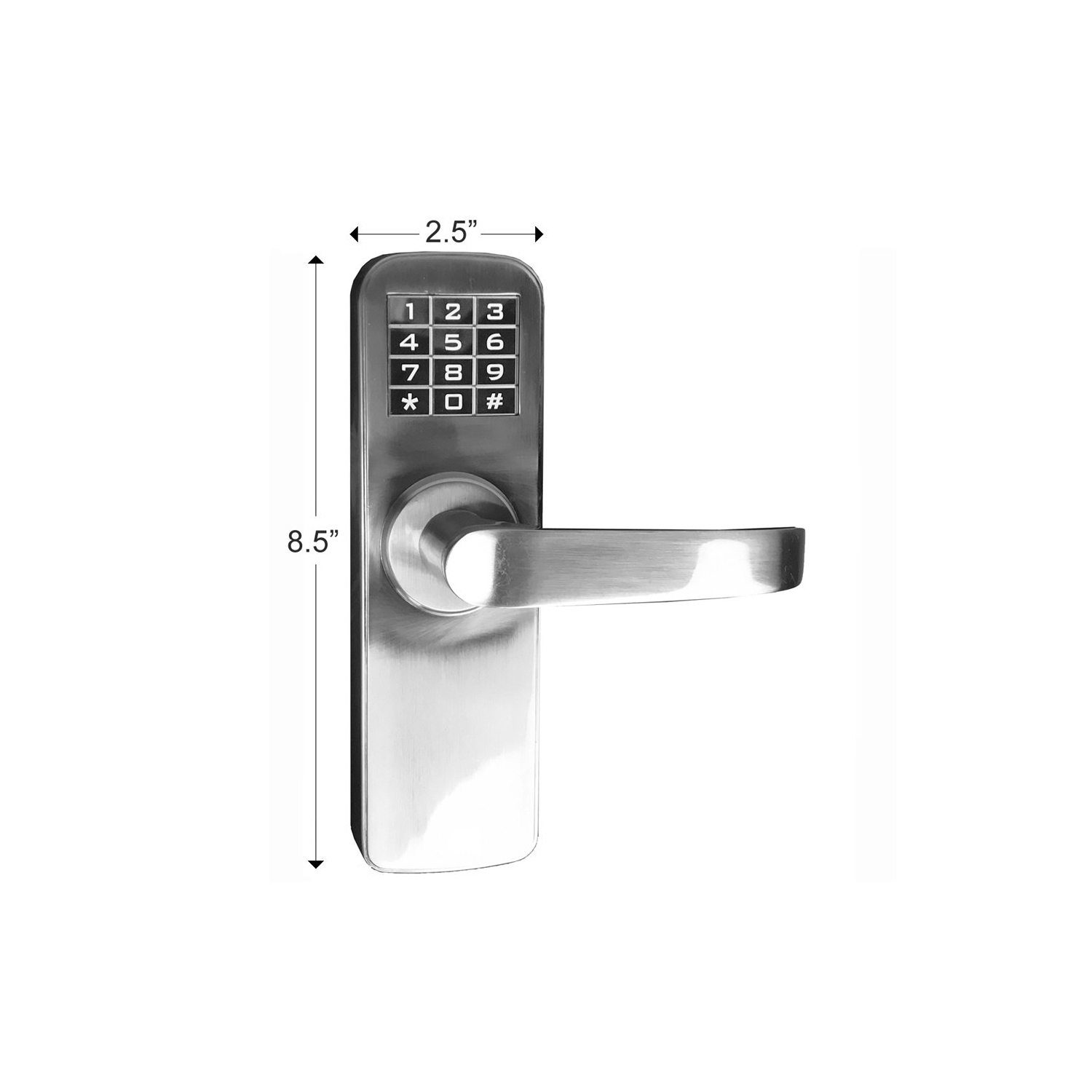 Digital Electronic Backlit Keypad Door Lock with Backup Keys, Keyless Entry by Password Code Combination