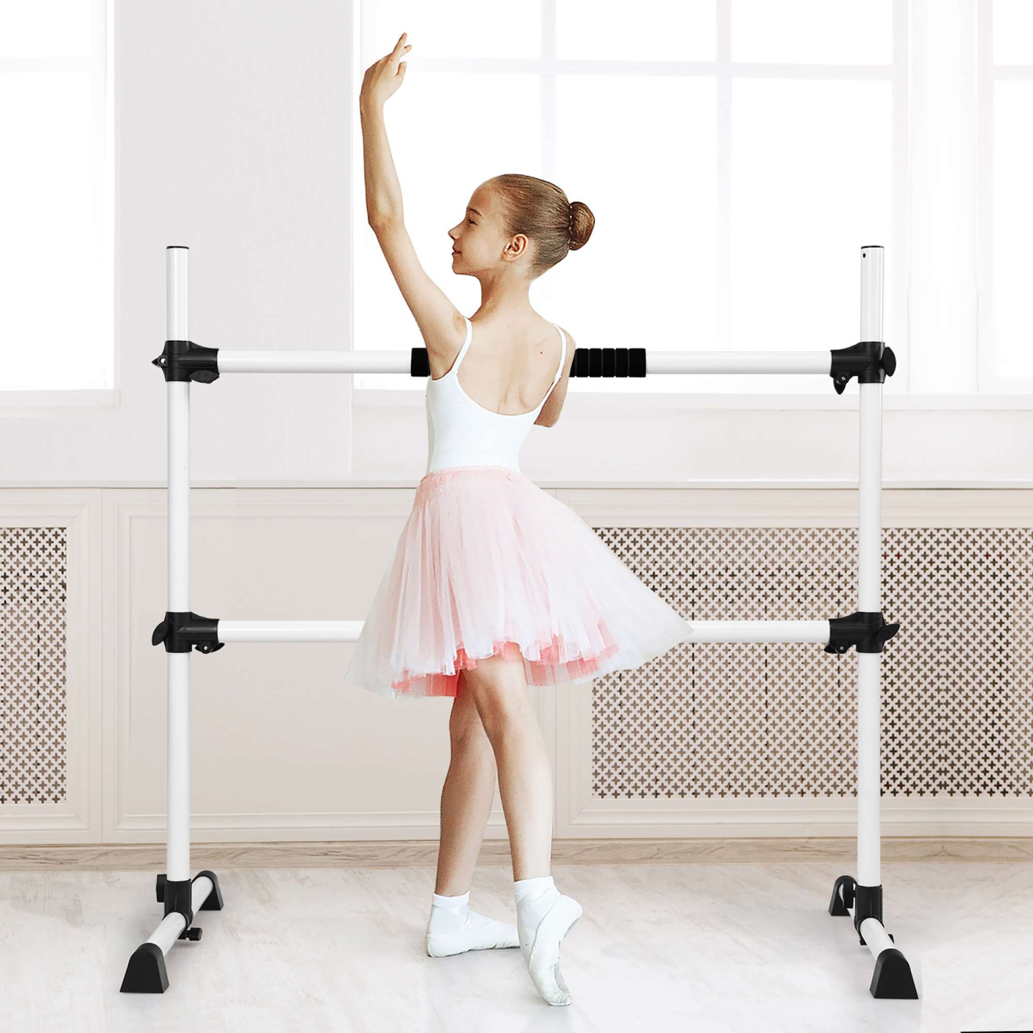 Barre de danse extensible à hauteur ajustable de 4 po de Costway