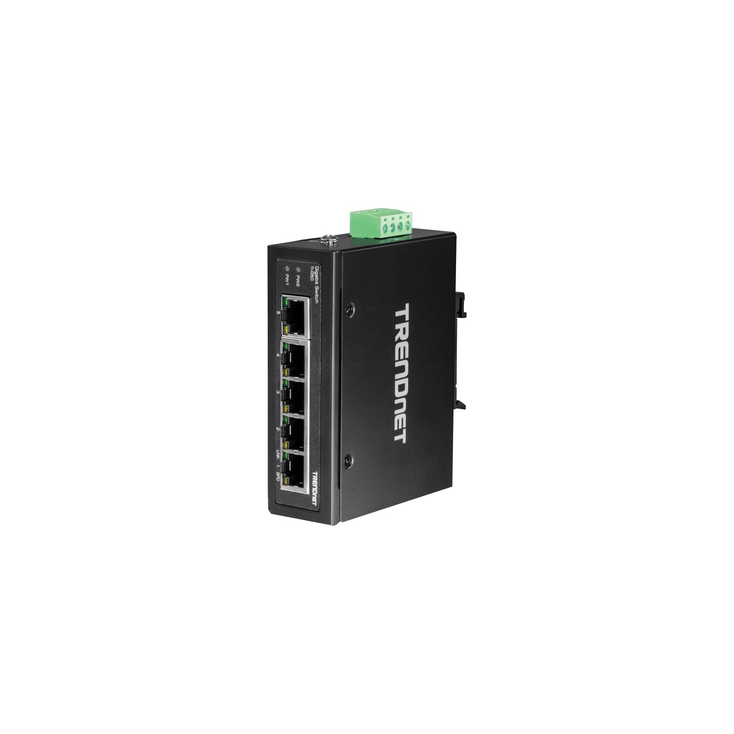 TRENDnet 5-Port Hardened Industrial Gigabit DIN-Rail Switch