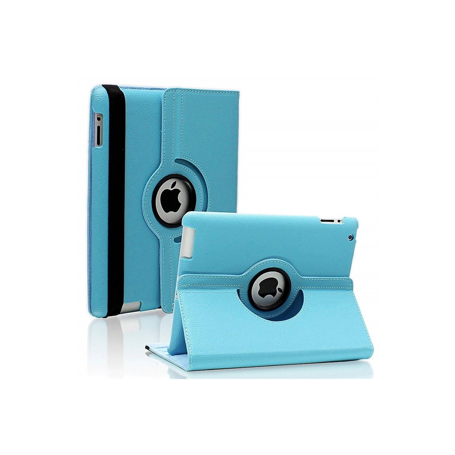 Étui de support en cuir PU rotatif à 360 Smart Cover pour iPad Pro 9.7" 2016, Bleu clair