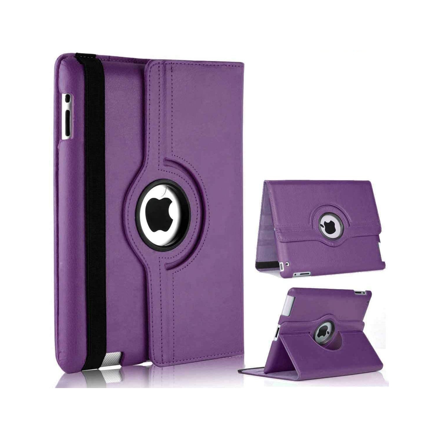 [CSmart] Étui avec support rotatif en cuir de polyuréthane 360 Smart Cover pour iPad Mini de 4 5 4th 5th génération, violet