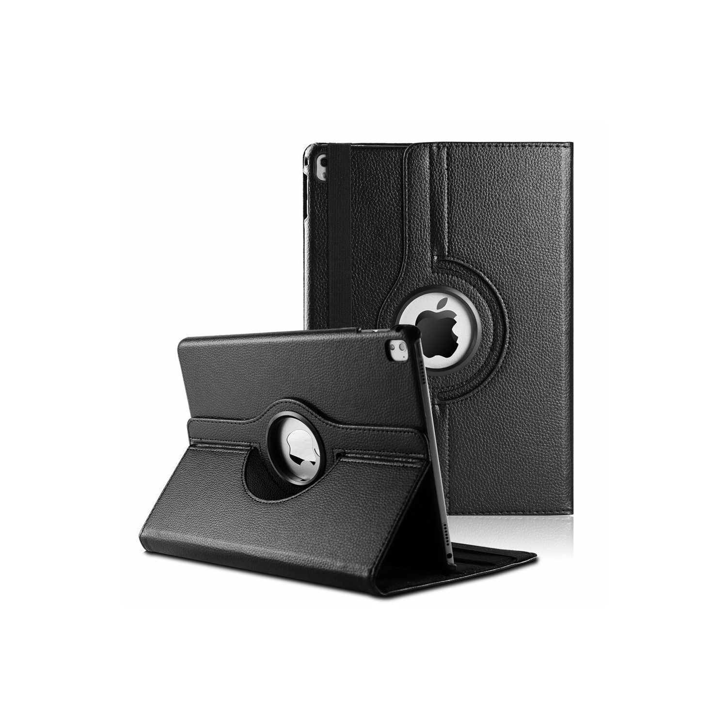 【CSmart】 360 Rotating PU Leather Stand Case Smart Cover for iPad Pro 9.7" 2016, Black