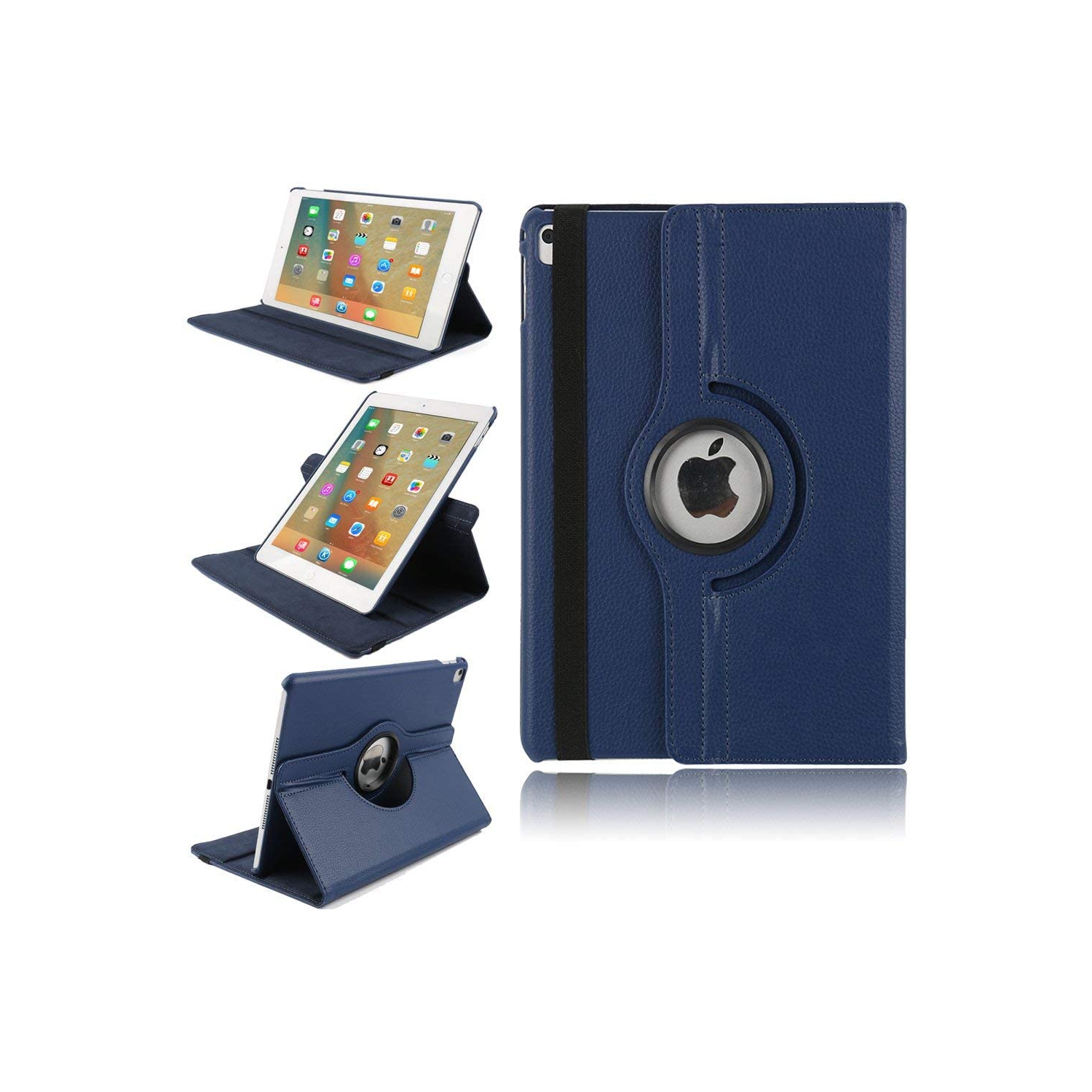 Étui de support en cuir PU rotatif à 360 Smart Cover pour iPad Pro 10.5" 2017 / Air 3 3th Gen. 2019, Marine