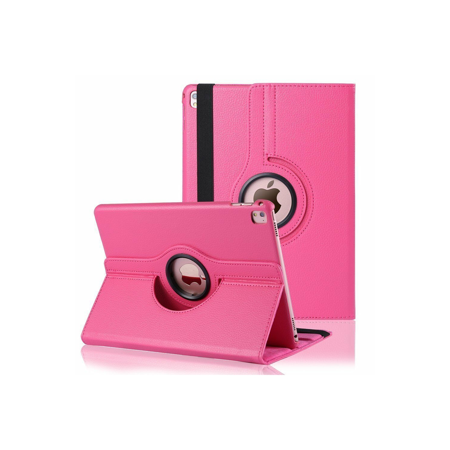 Étui de support en cuir PU rotatif à 360 Smart Cover pour iPad Pro 9.7" 2016, Rose vif