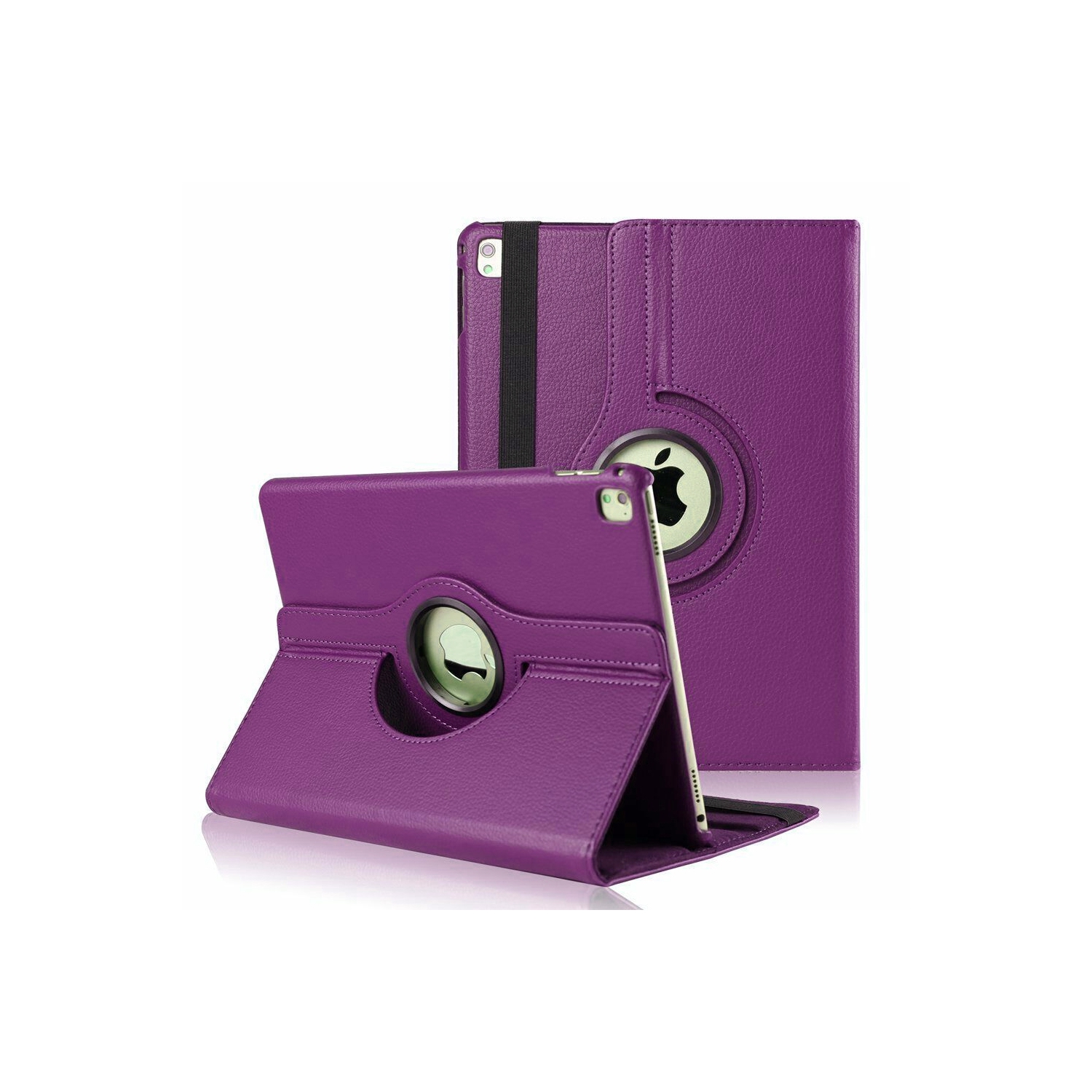 【CSmart】 360 Rotating PU Leather Stand Case Smart Cover for iPad Pro 9.7" 2016, Purple