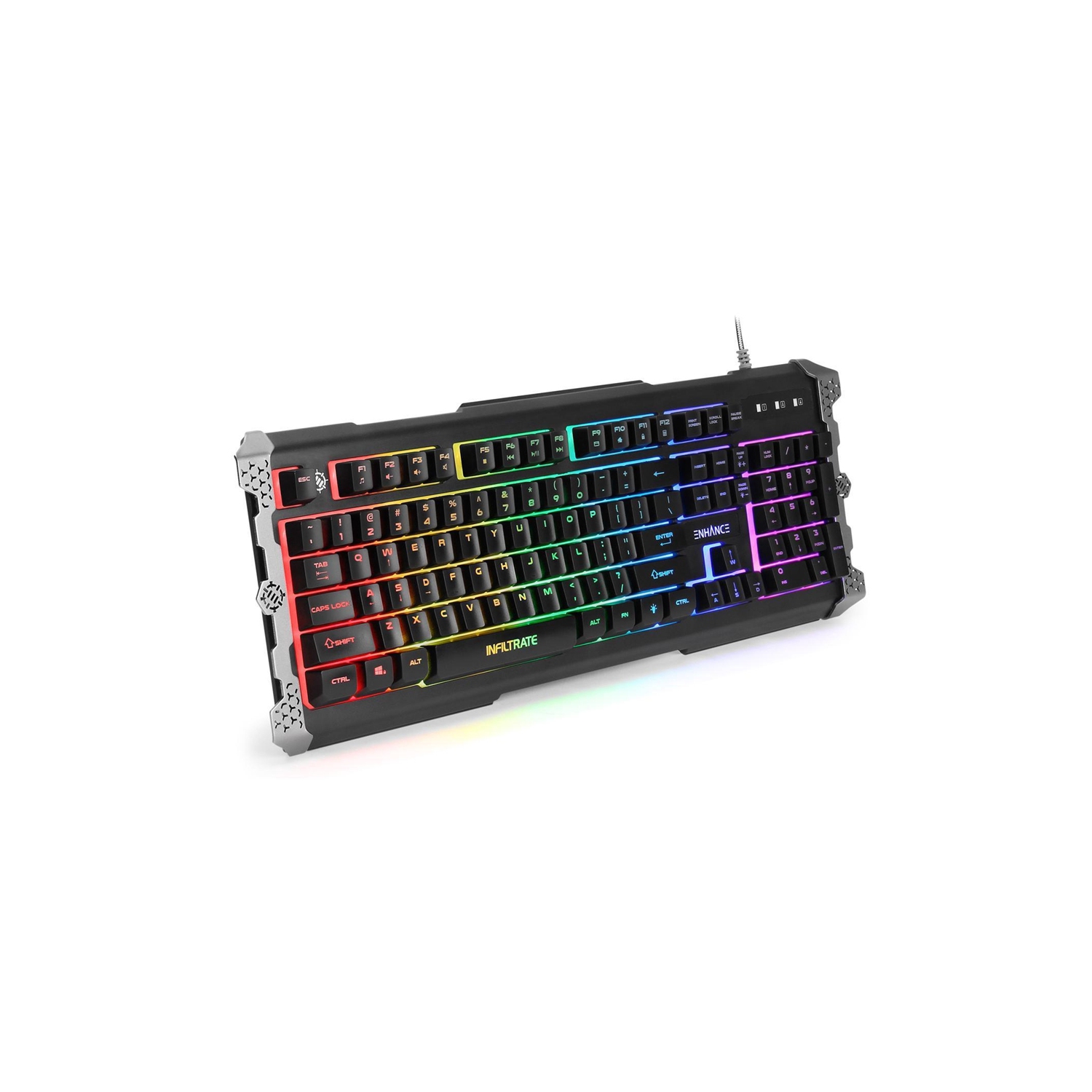 ENHANCE Infiltrate Gaming Keyboard Black