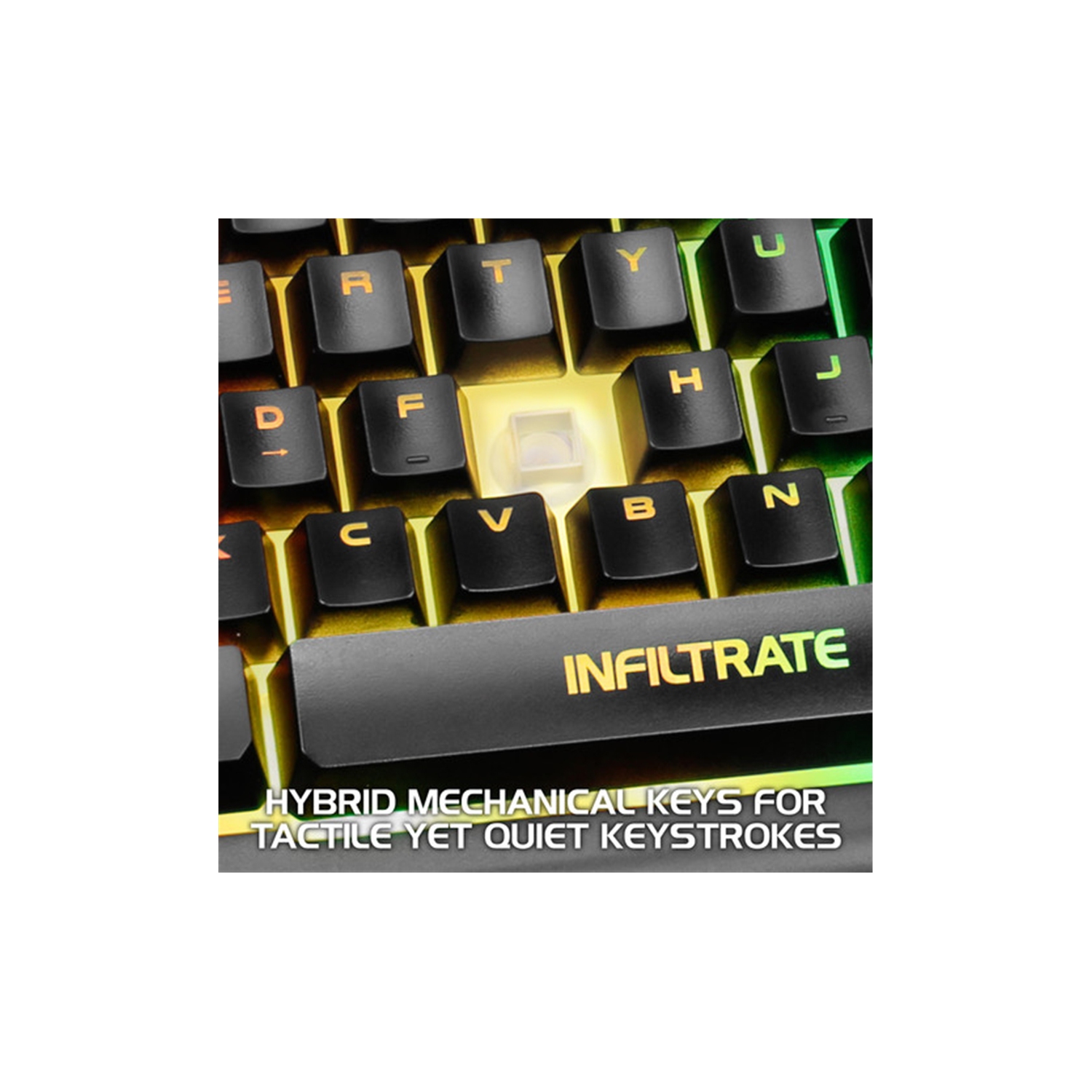 ENHANCE Infiltrate Gaming Keyboard Black