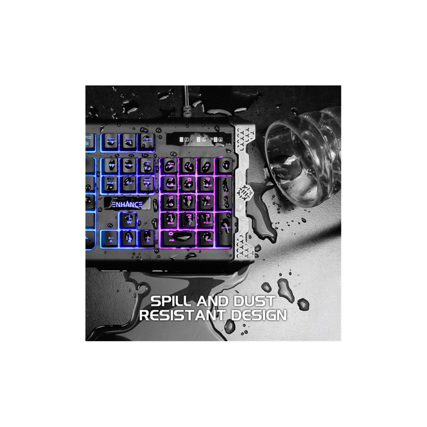ENHANCE Infiltrate Gaming Keyboard Black