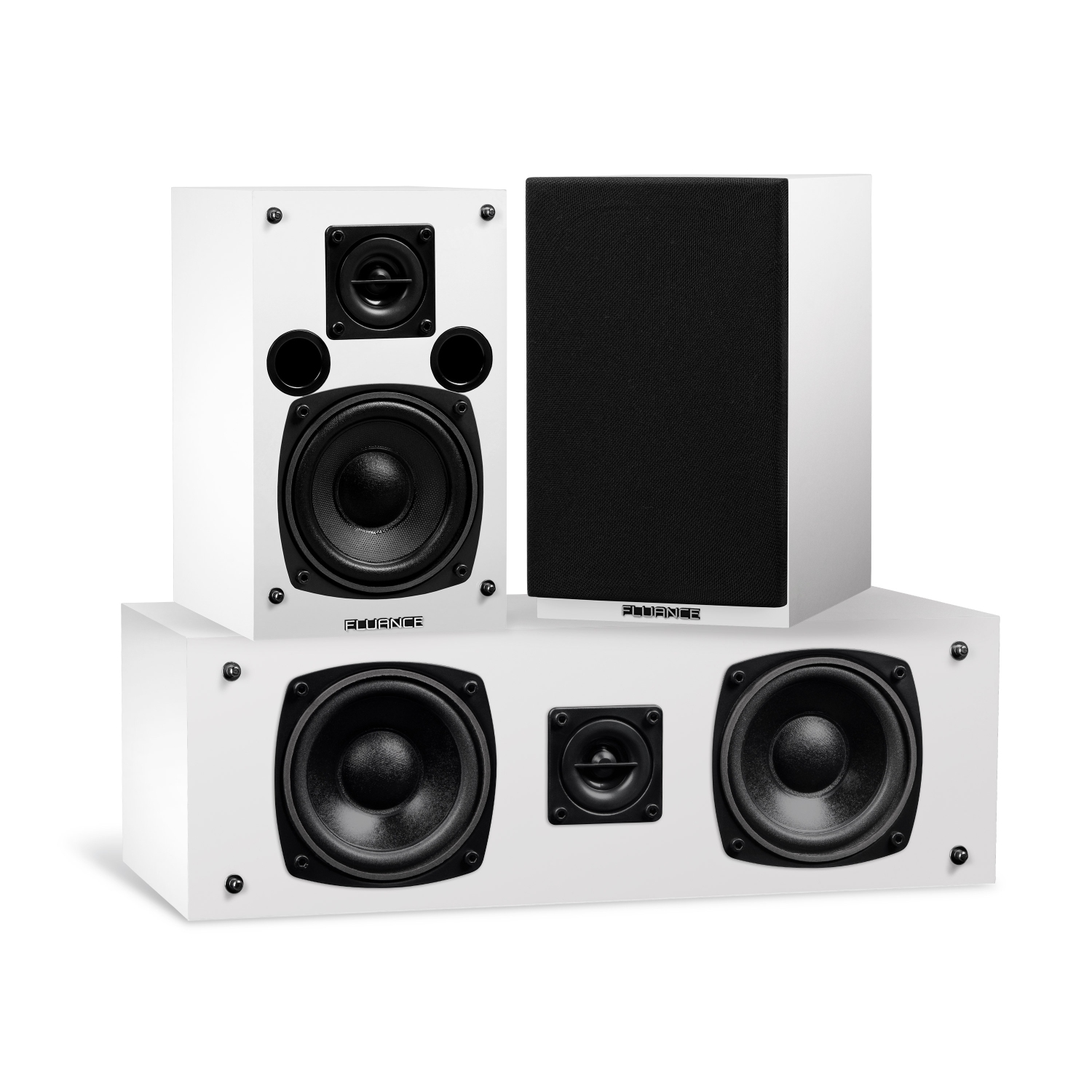 Fluance Elite High Definition Surround Sound Home Theater 5.1 Speaker System - White