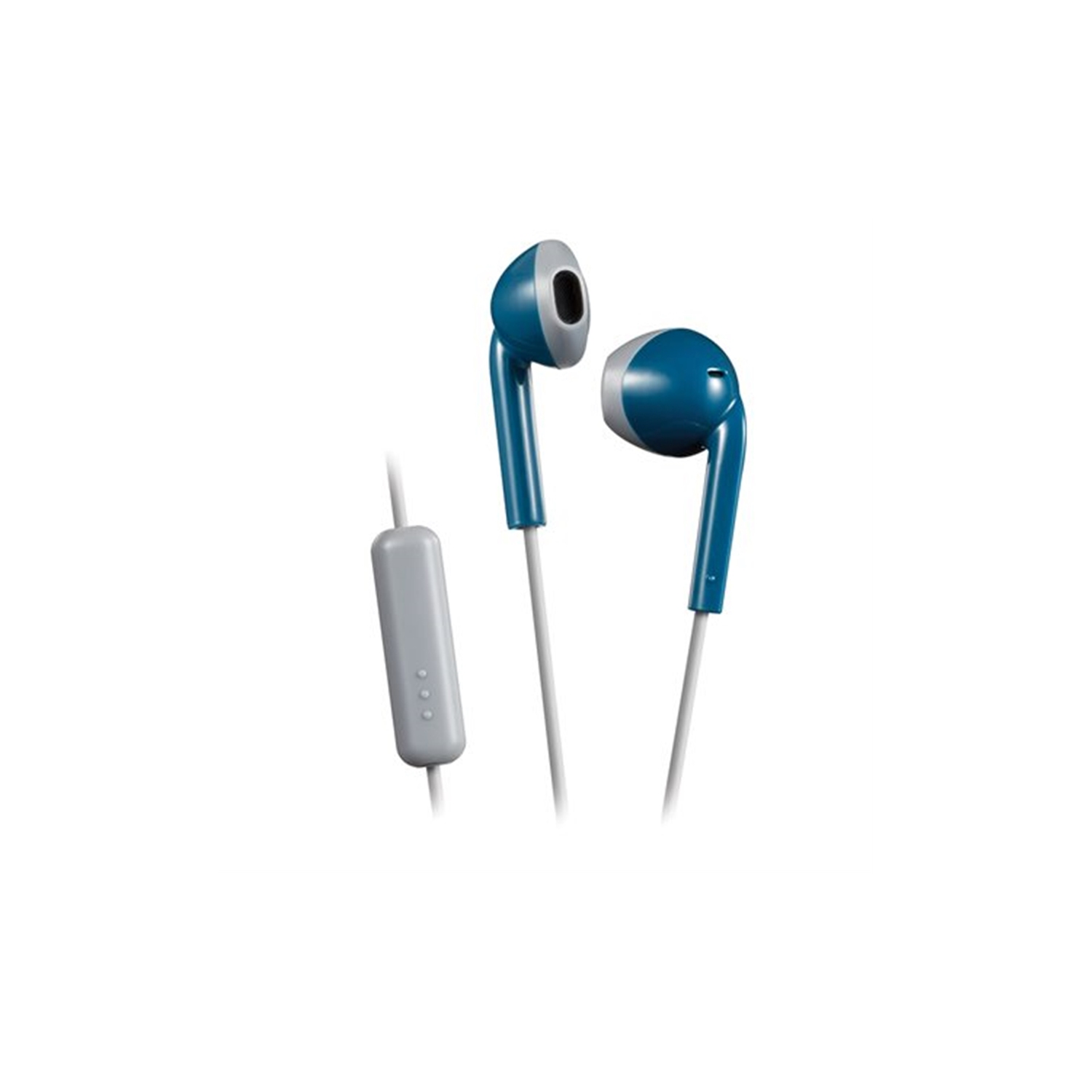 JVC F19M Earbuds w/ Mic & Remote(Blue/Grey)