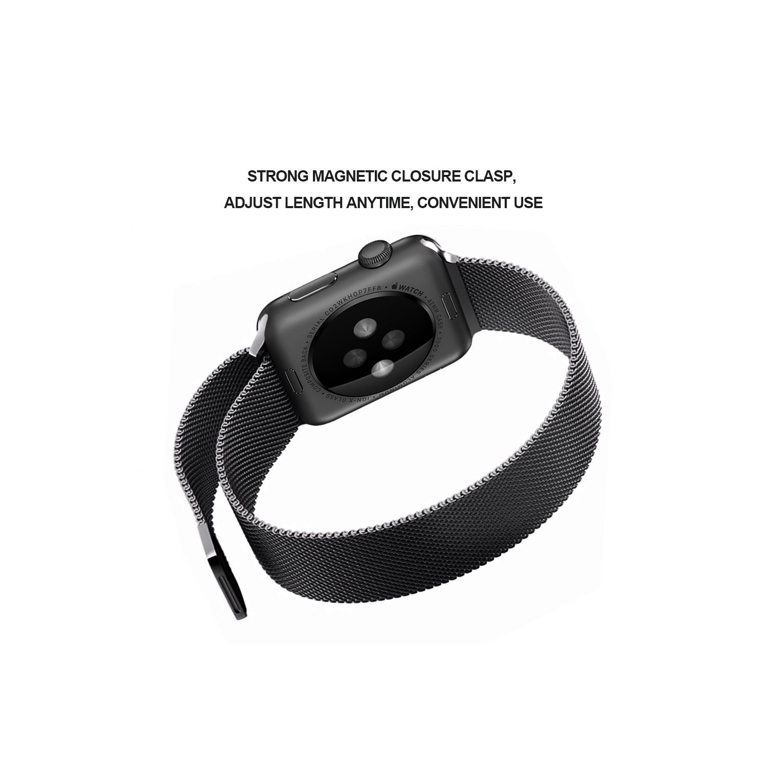 Mesh Loop for Apple Watch Band Stainless Steel Magnetic Strap for iWatch Ultra 2, 3 SE3 Series 11 10 9 8 7 6 5 4 3 2 1, Women Men 42mm 44mm 45mm 46mm