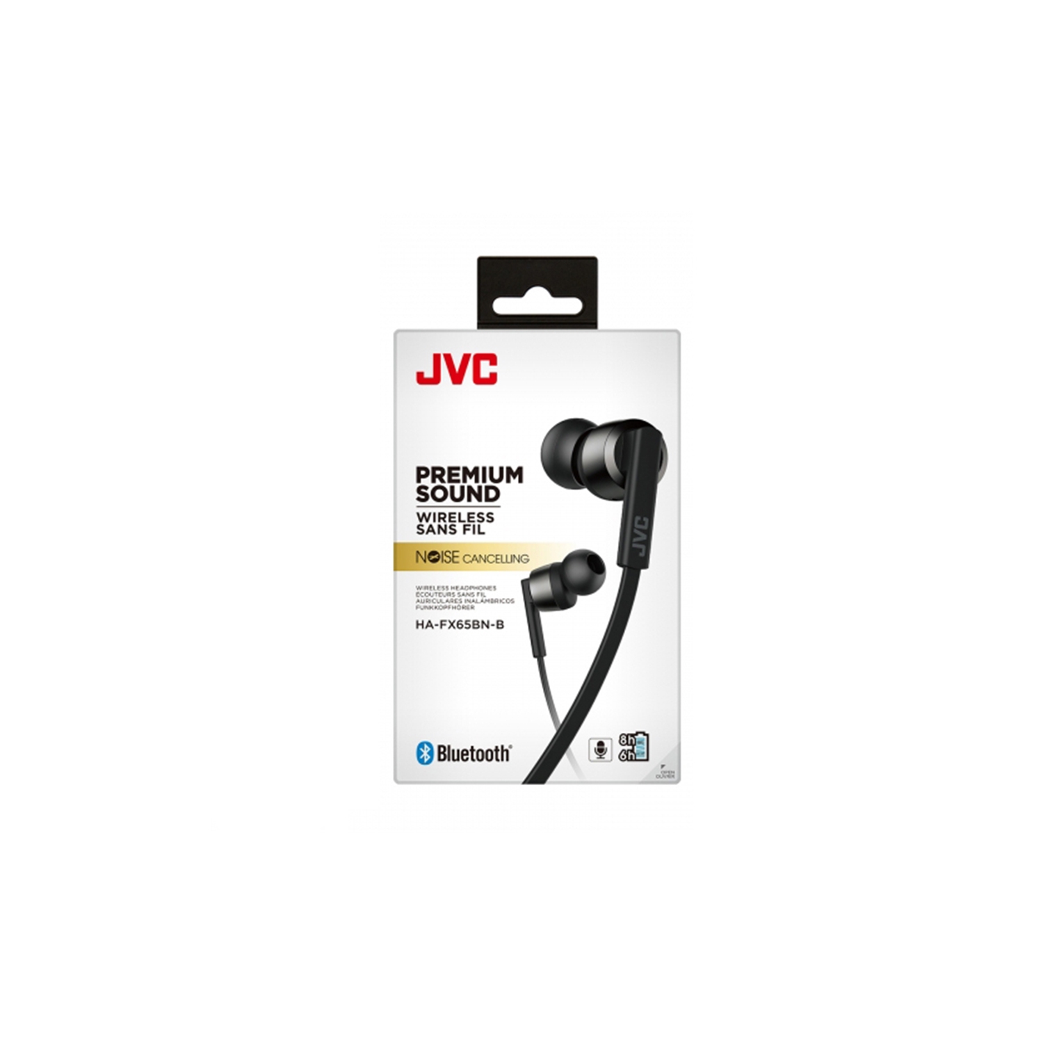 Écouteurs bouton Bluetooth/suppression du bruit FX65BN JVC avec micro et télécommande