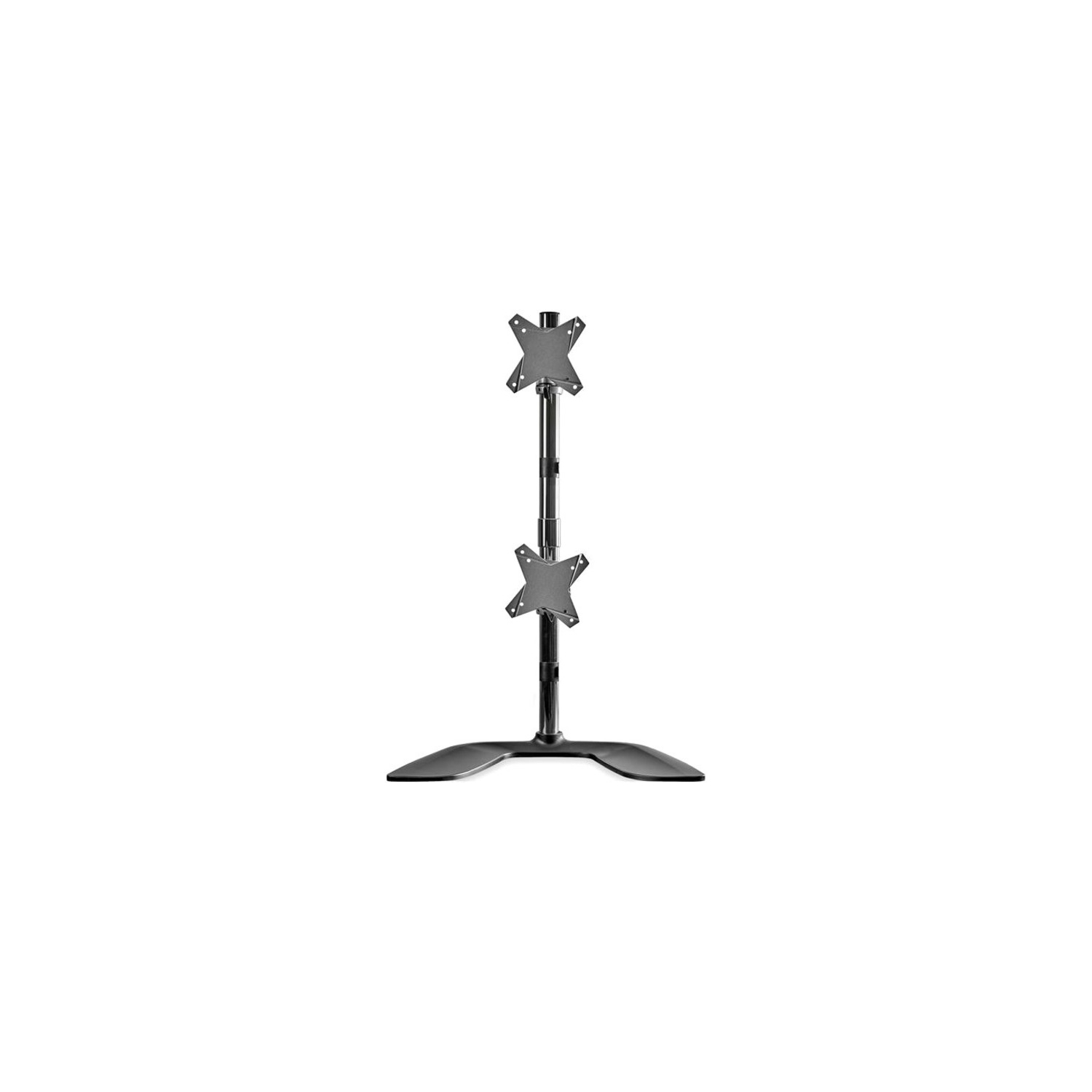Support vertical pour deux moniteurs de StarTech - pour moniteurs VESA jusqu’à 27 po - aluminium - hauteur réglable - inclinaison - pivot