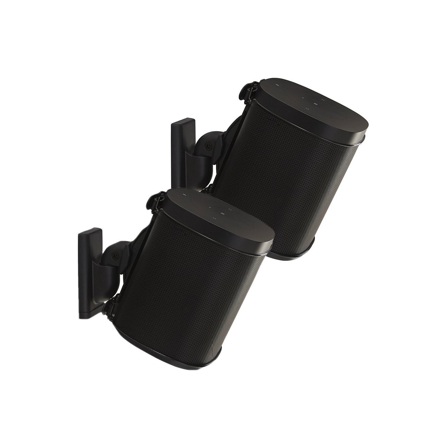 Sanus WSWM22-B1 Support mural pour haut-parleur sans fil réglable pour Sonos One Play:1 Play:3 - Paire/Noir