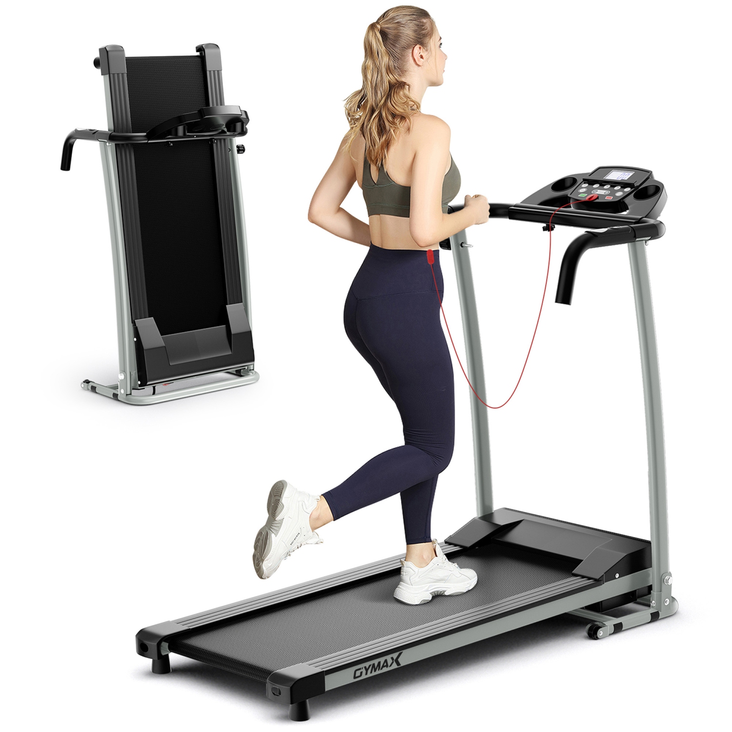 Gymax Foldable Electric Running Treadmill - Fitness Machine - 800W - 12 Modes
