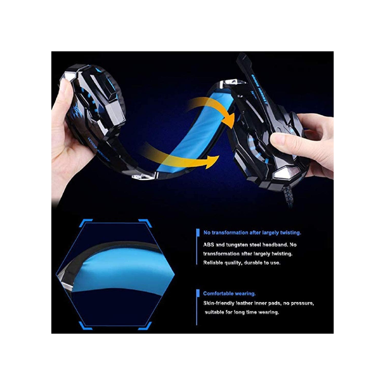 Casque gaming G9000 noir bleu