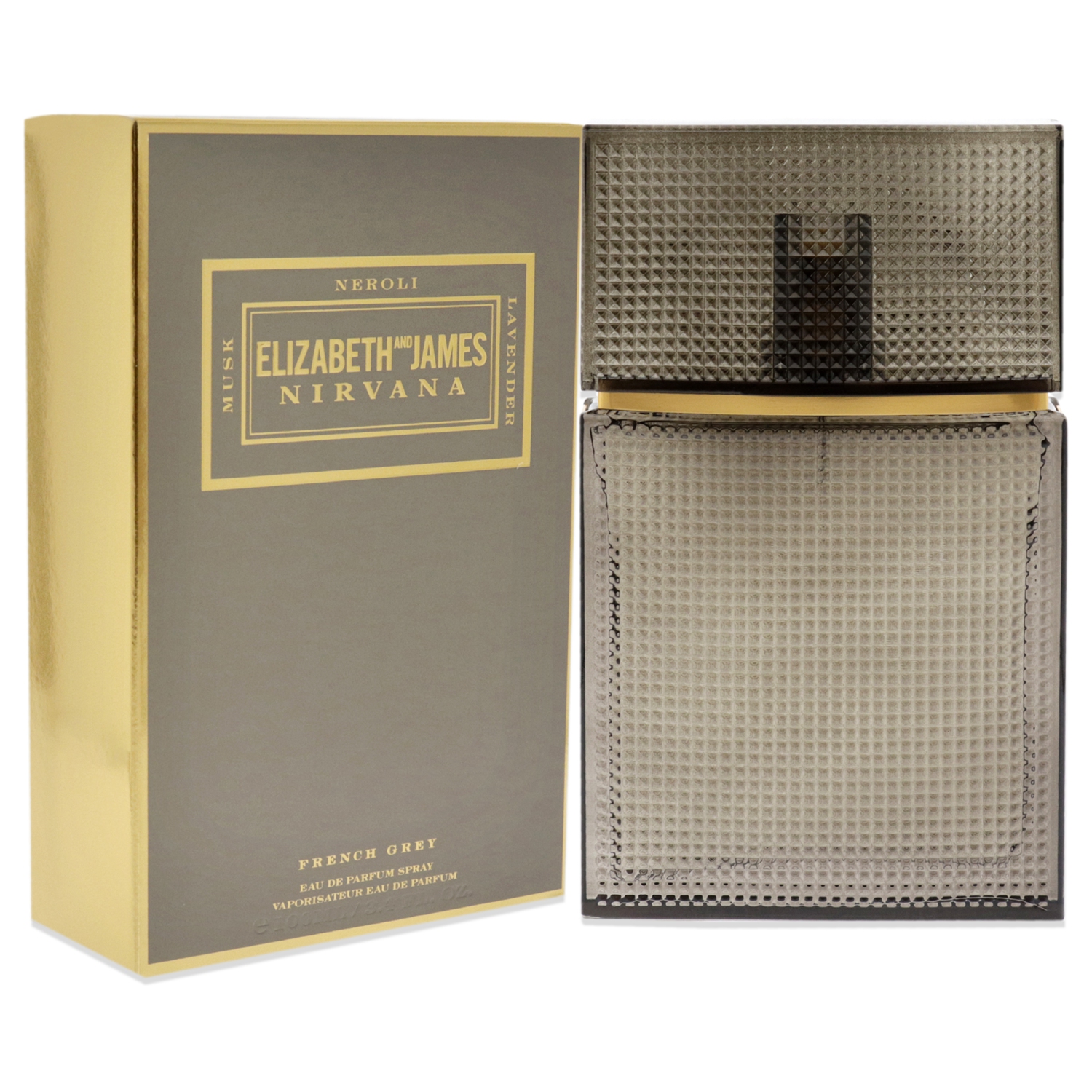 Nirvana gris français par Elizabeth et James eau de parfum en vaporisateur 3.4 oz