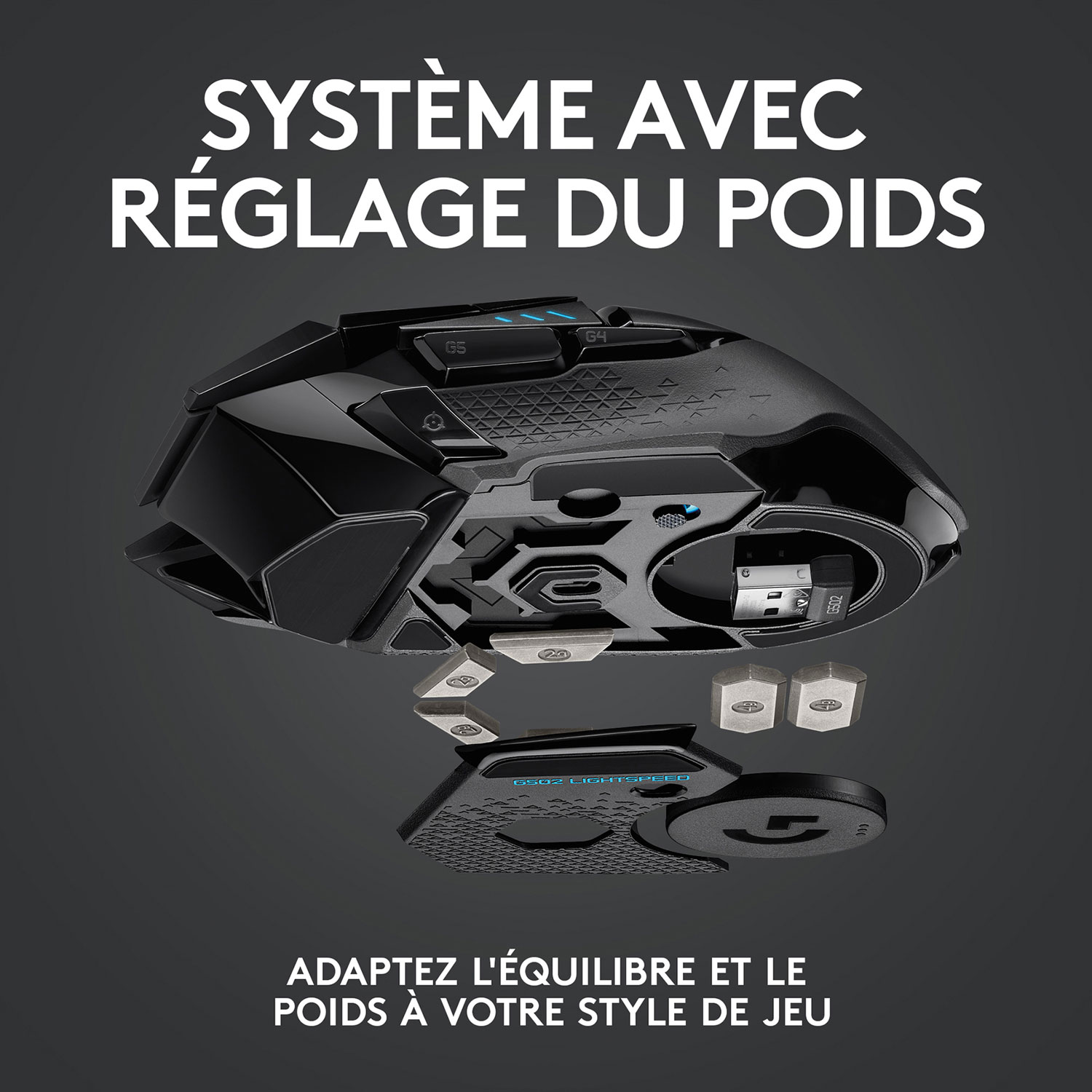 Logitech G502 LIGHTSPEED 25600 DPI Wireless Optical Gaming Mouse - Black