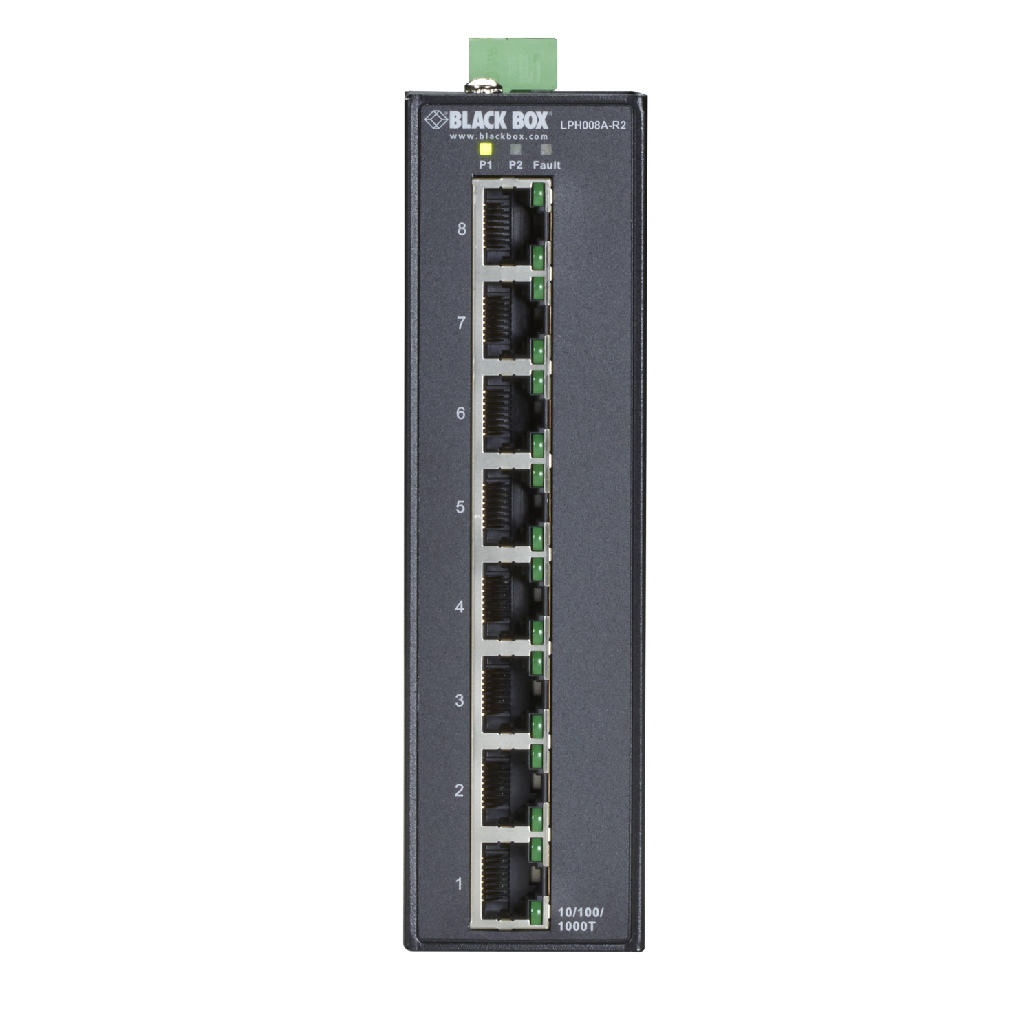 Black Box Network SRV 8-Port Gigabit PoE+ Switch