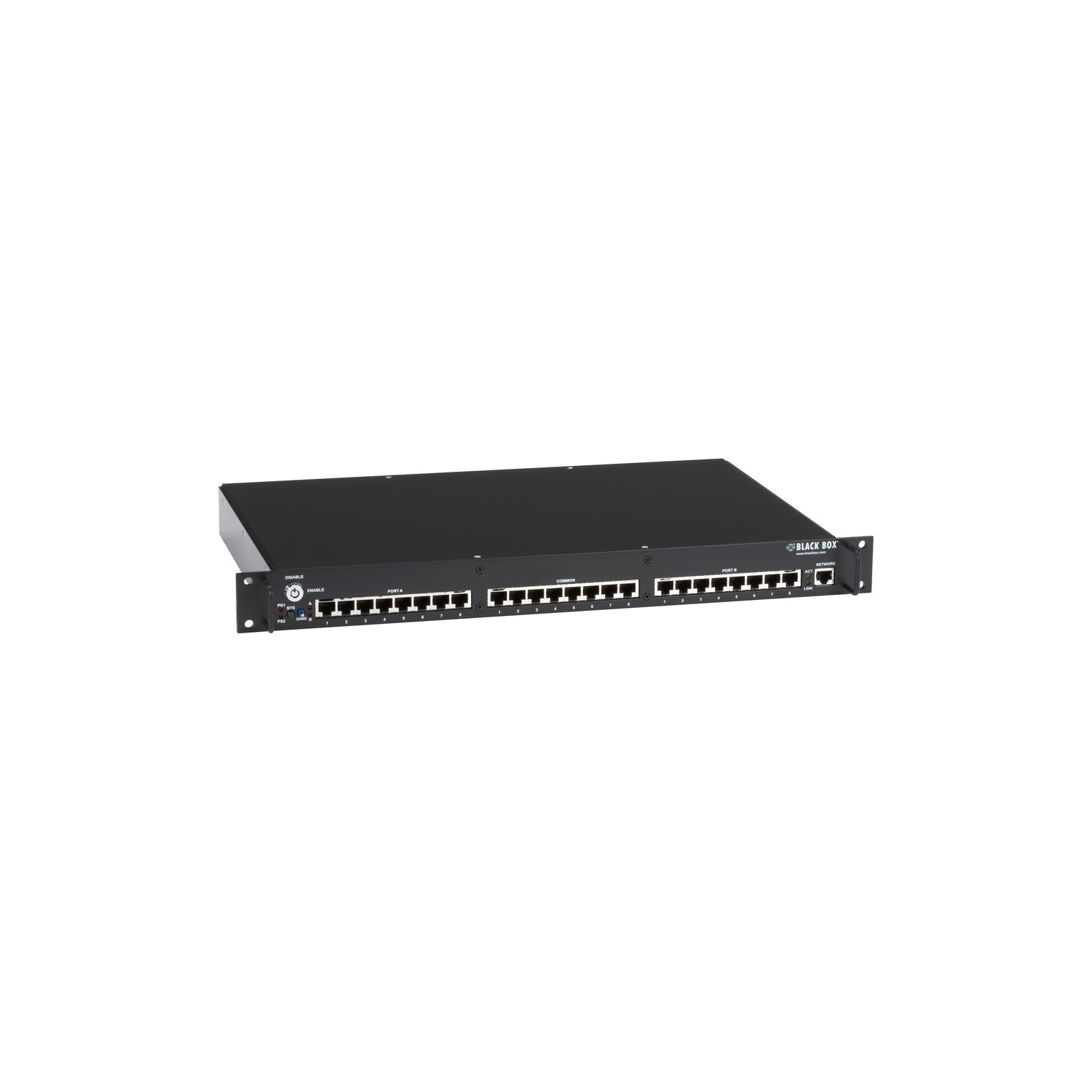 Black Box Network SRV 8-Port Rackmount Gang Switch (NBSALL8MGR)