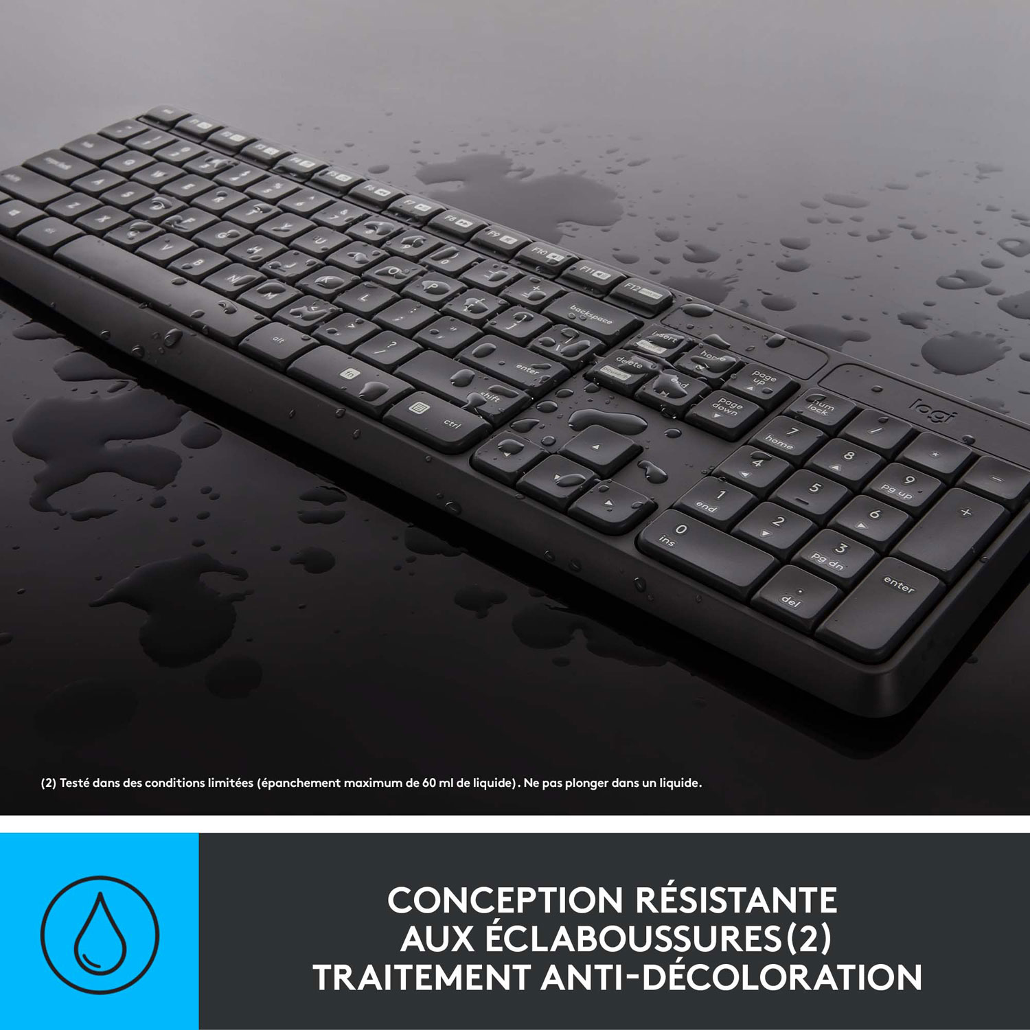 Ensemble avec clavier et souris optique sans fil MK235 de Logitech