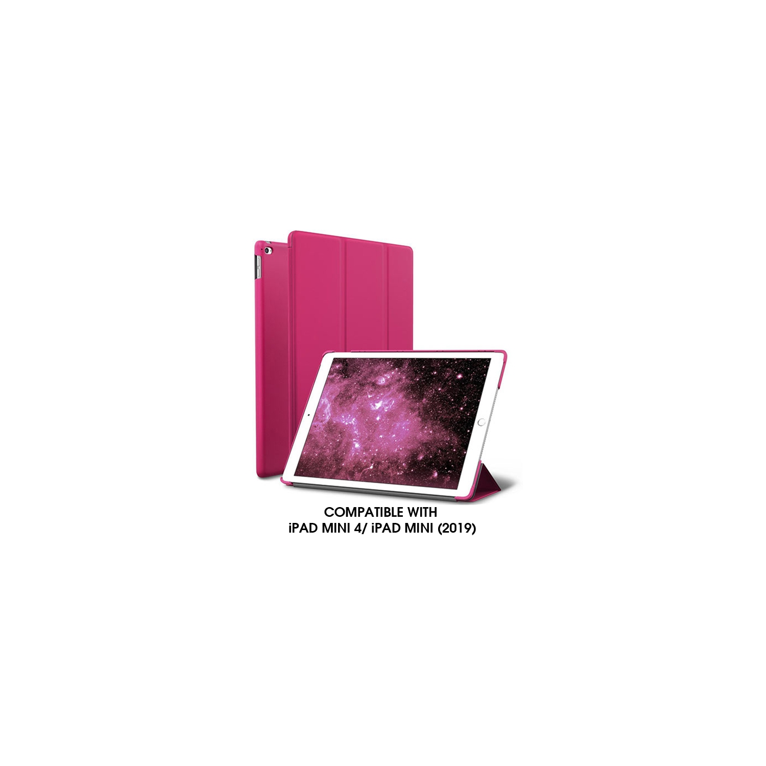 Étui Coque magnétique mince avec support Smart Cover pour iPad Mini 4 5 4th 5th Gen., Rose