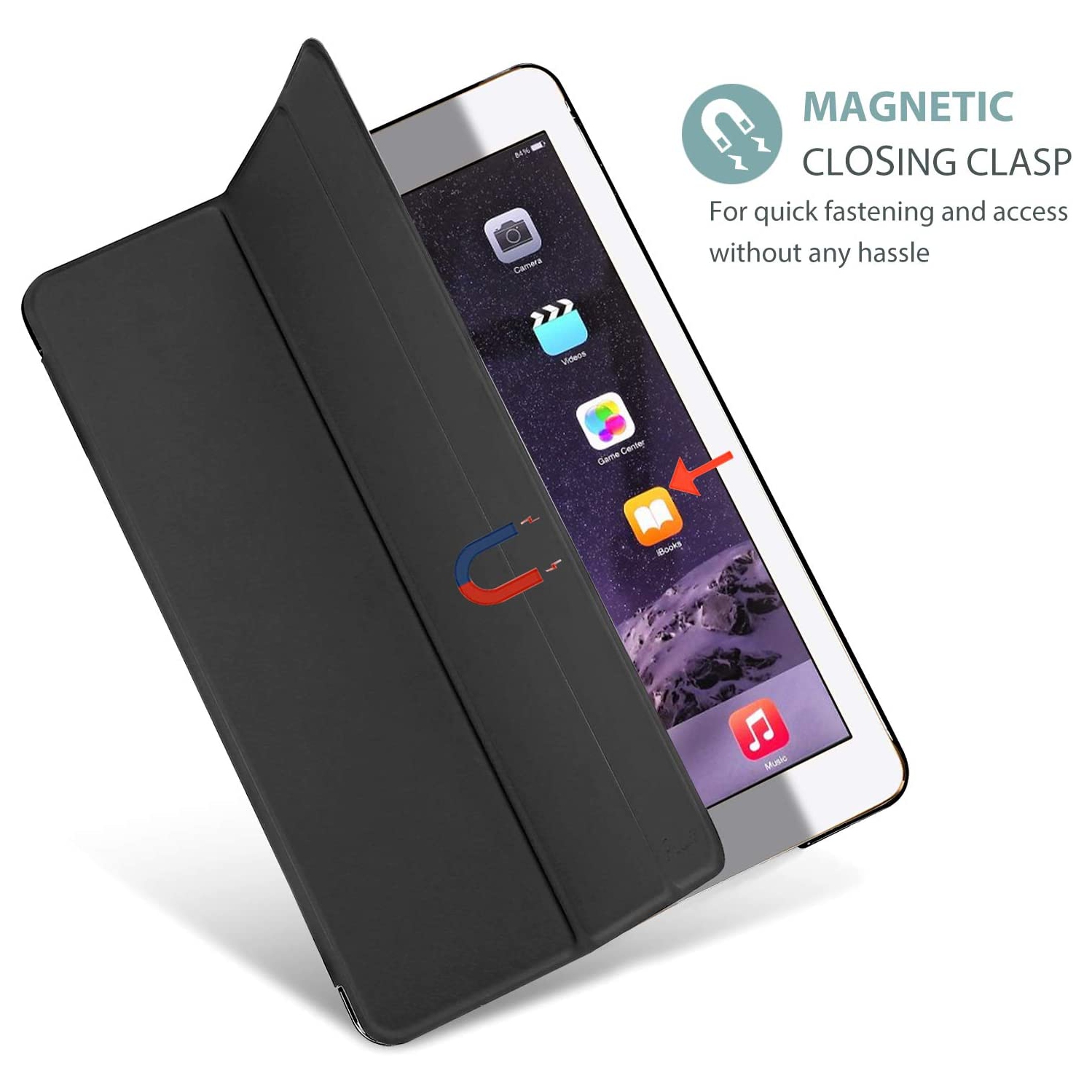 【CSmart】 Slim Magnetic Smart Cover Stand Case for iPad Mini 4 5 4th 5th Gen., Blue