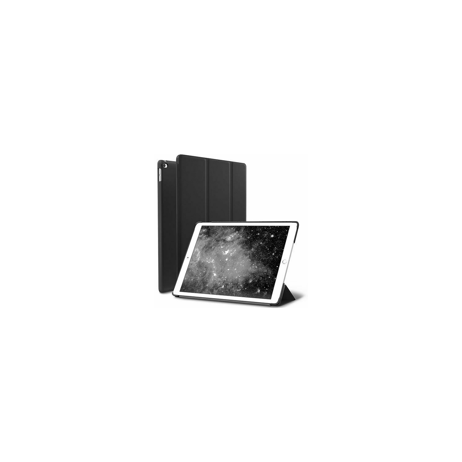 【CSmart】 Slim Magnetic Smart Cover Stand Case for iPad 5th 6th Gen / Air 1 2 1st 2nd Gen (9.7"), Black