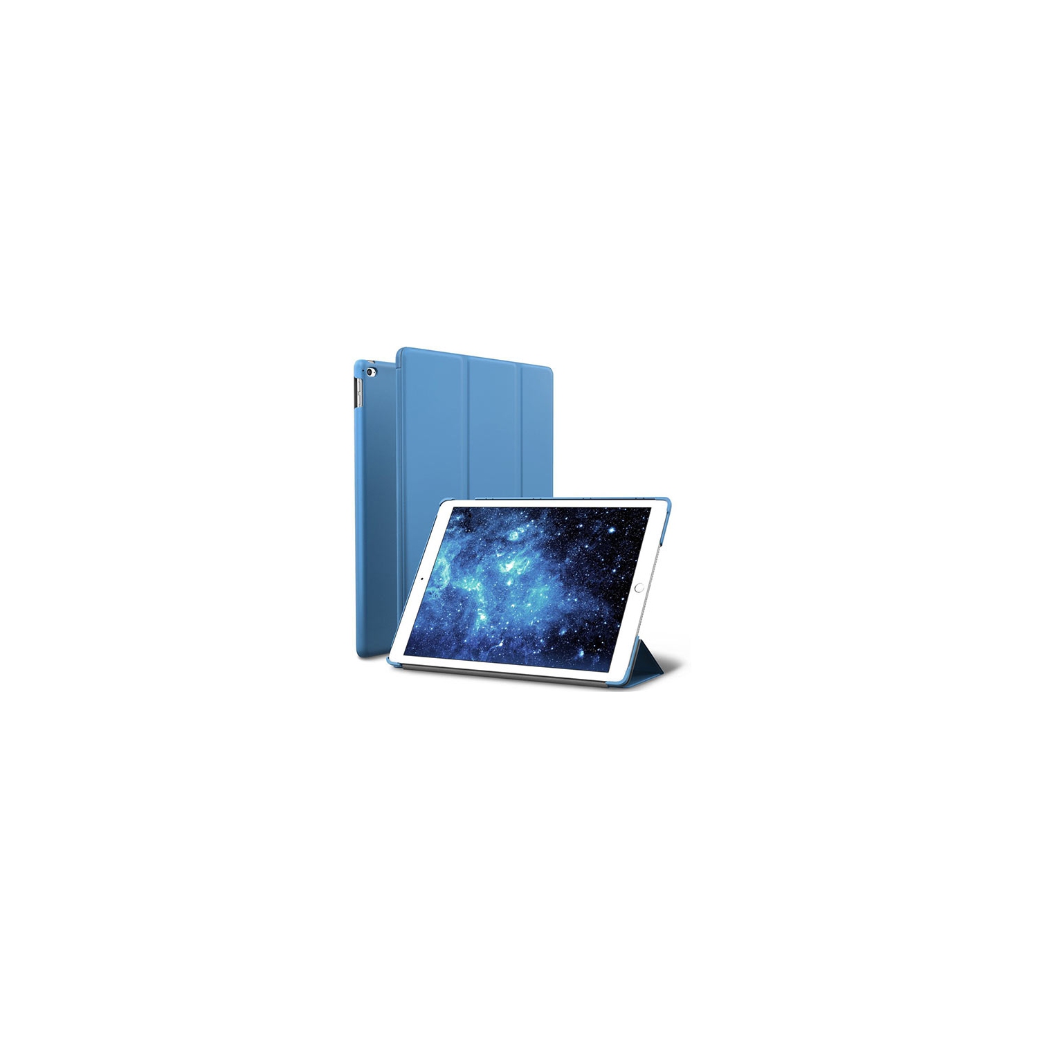 【CSmart】 Slim Magnetic Smart Cover Stand Case for iPad Air 2 2nd Gen. (9.7"), Blue