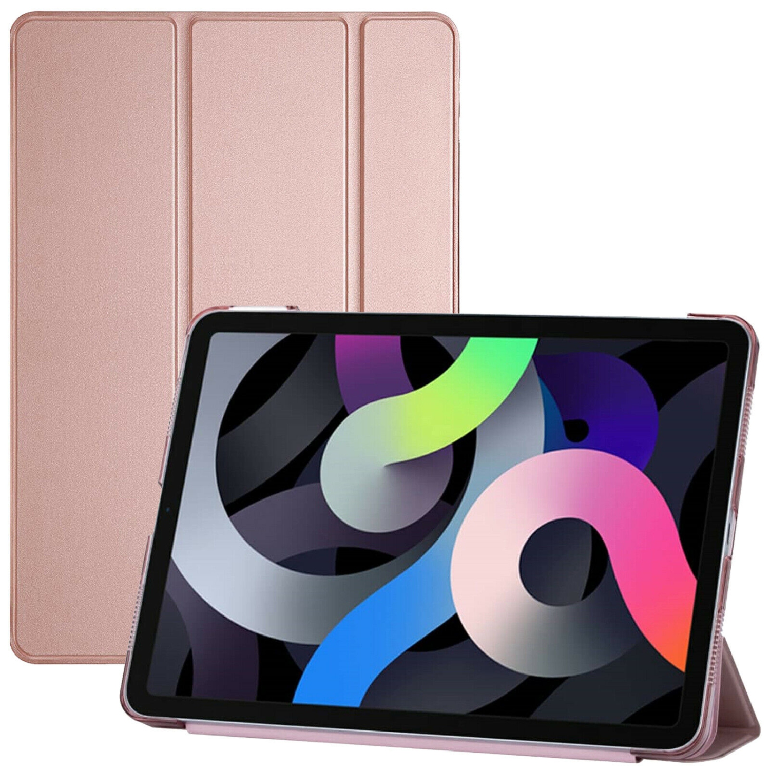 Étui Coque magnétique mince avec support Smart Cover pour iPad Mini 1 2 3 1st 2nd 3rd Gen, Or Rose