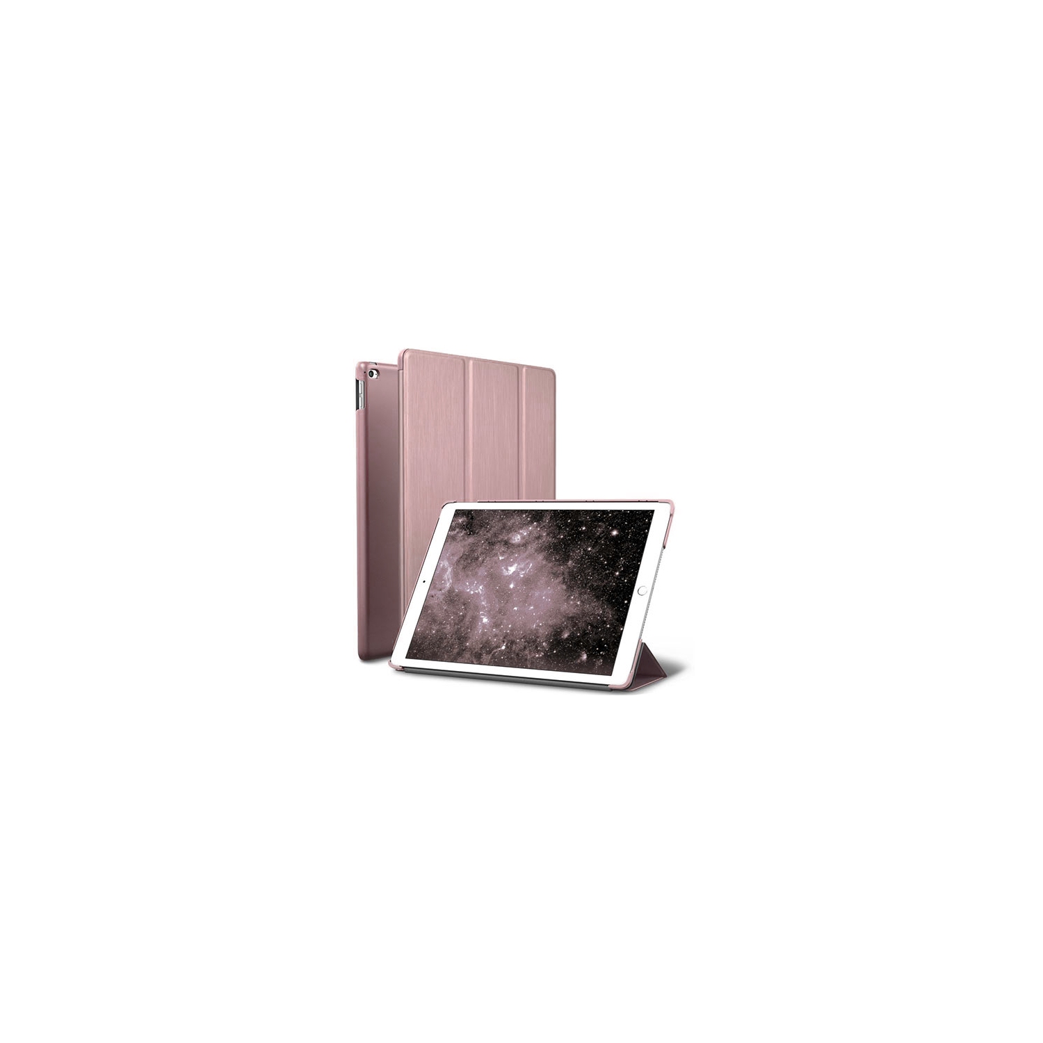 【CSmart】 Slim Magnetic Smart Cover Stand Case for iPad 5th 6th Gen / Air 1 2 1st 2nd Gen (9.7"), Rose Gold