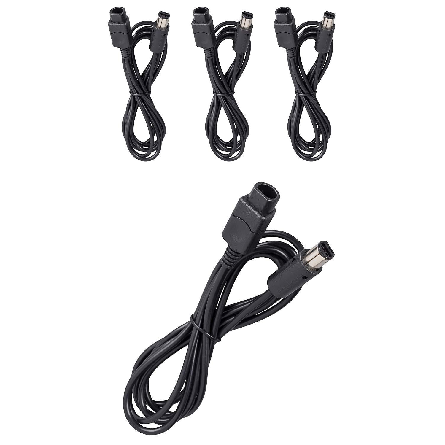 4 Pack Extension Cable Bundle for Nintendo Gamecube Controllers Switch Wii Classic Extender by EVORETRO [video game]