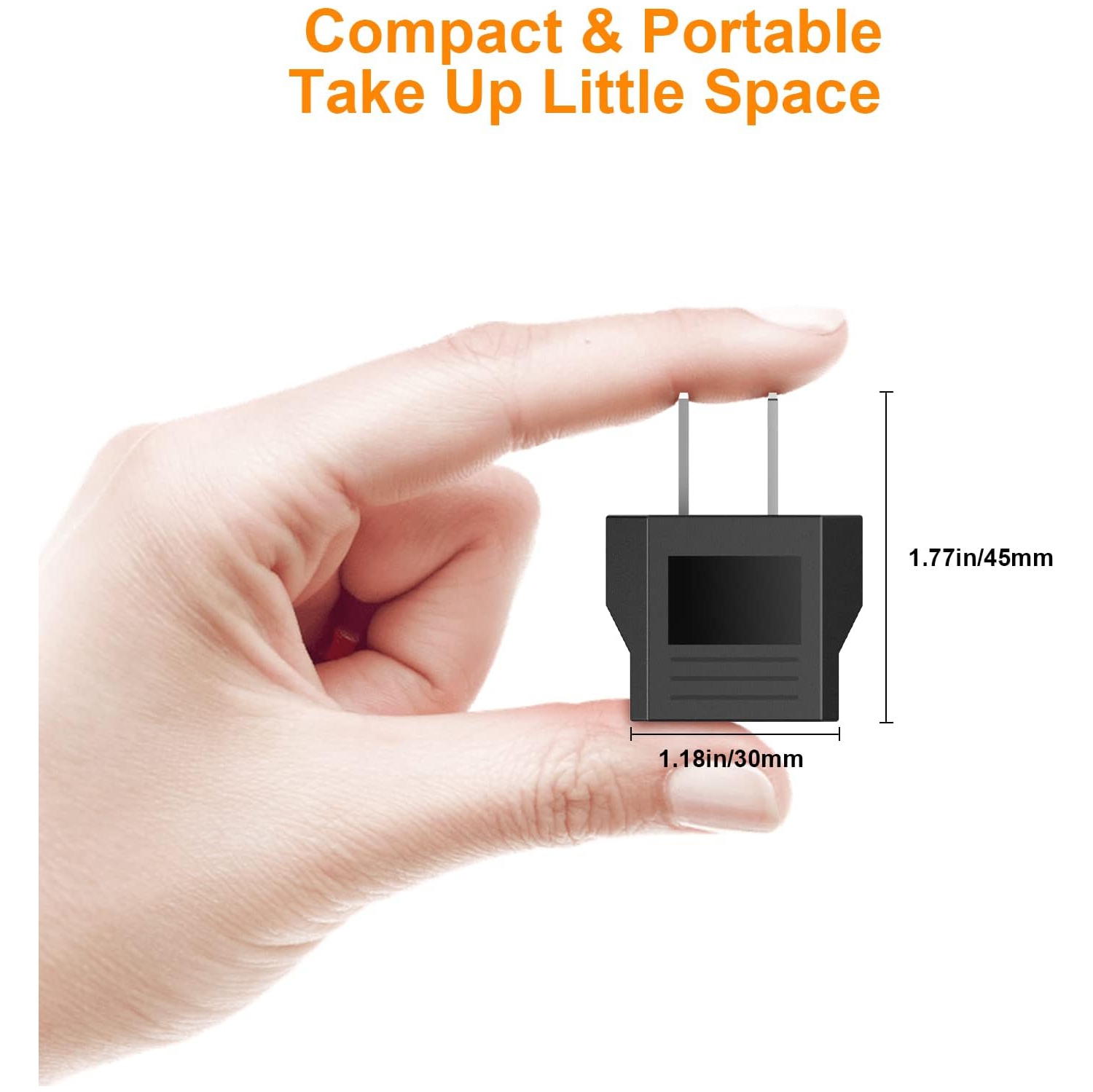 5pack EU Euro Europe to US USA Power Jack Wall Plug Converter Travel Adapter bg - Free Shipping