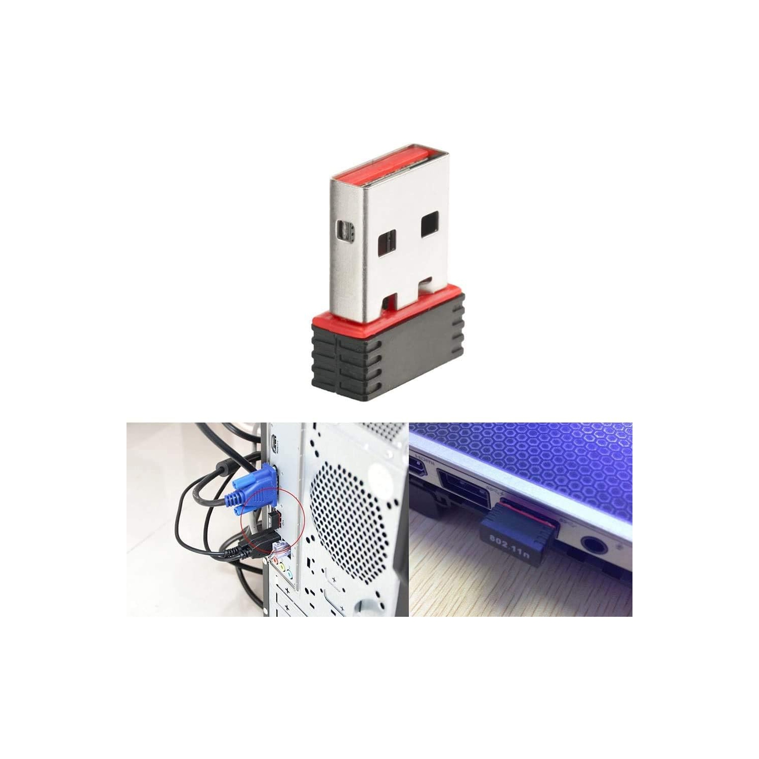 Mini adaptateur Wi-Fi USB sans fil clé réseau 150&nbsp;Mb/s Mac Linux 802,11n - livraison gratuite