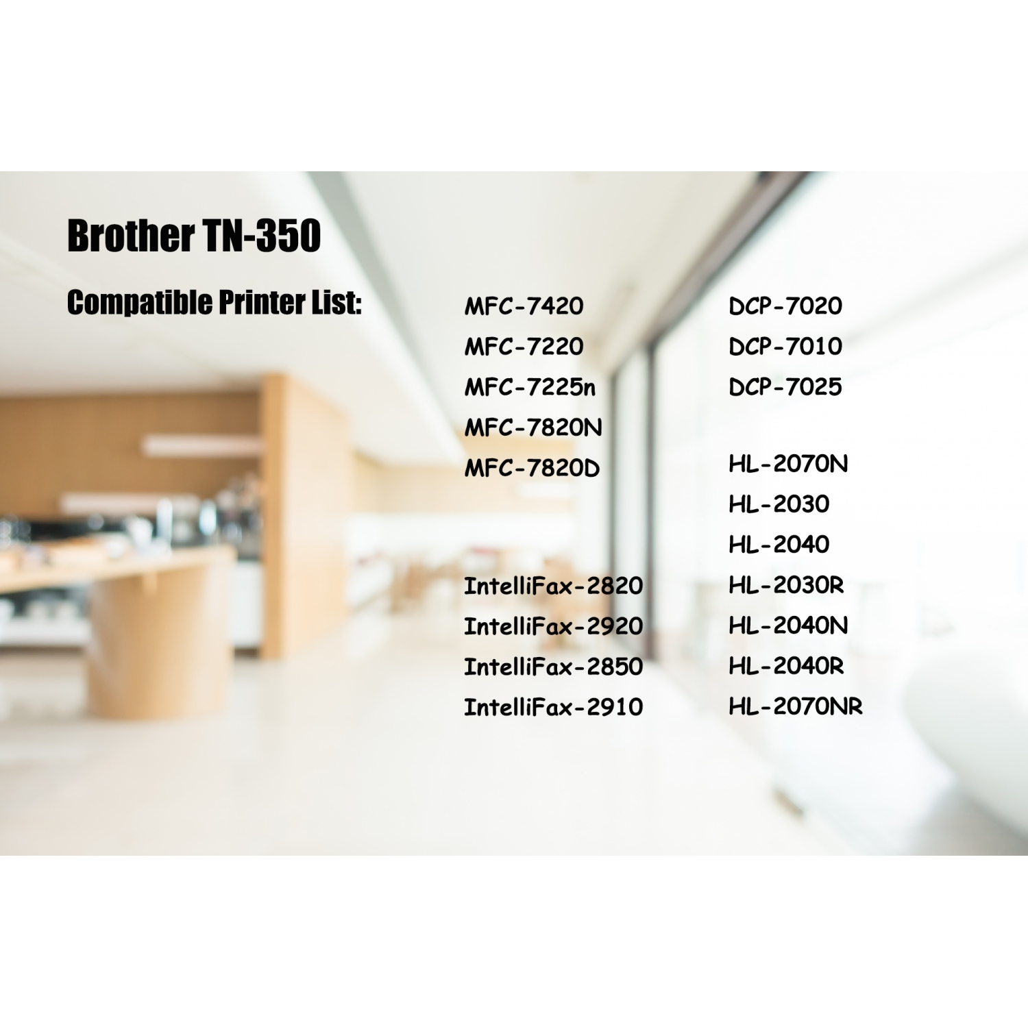 Ultra Toner™ New Superior Brother TN350 Black High Capacity Compatible Toner Cartridge-Brother Printer 7010/2030/2040