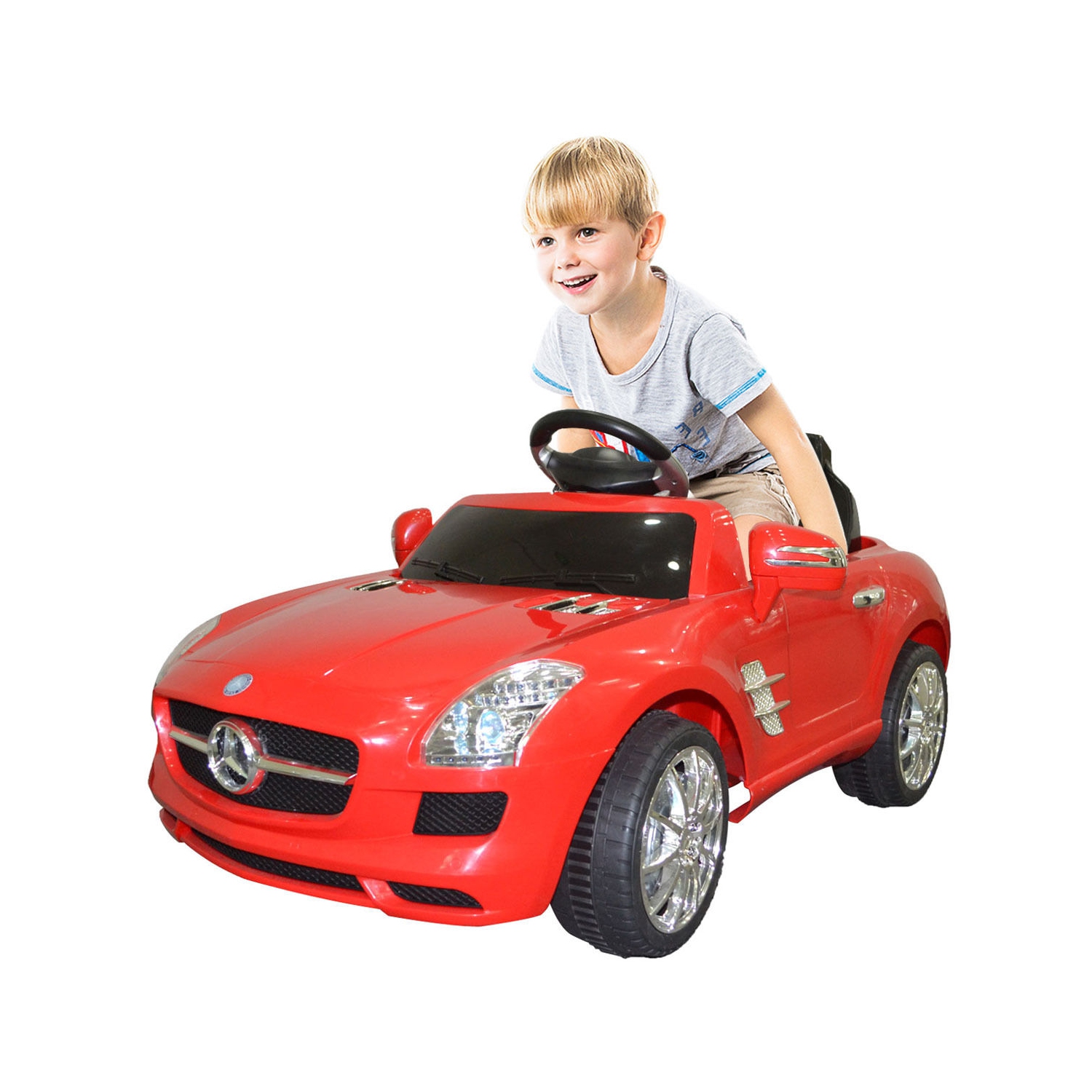 Costway RED MERCEDES BENZ SLS R/C MP3 KIDS RIDE ON CAR ELECTRIC BATTERY TOY