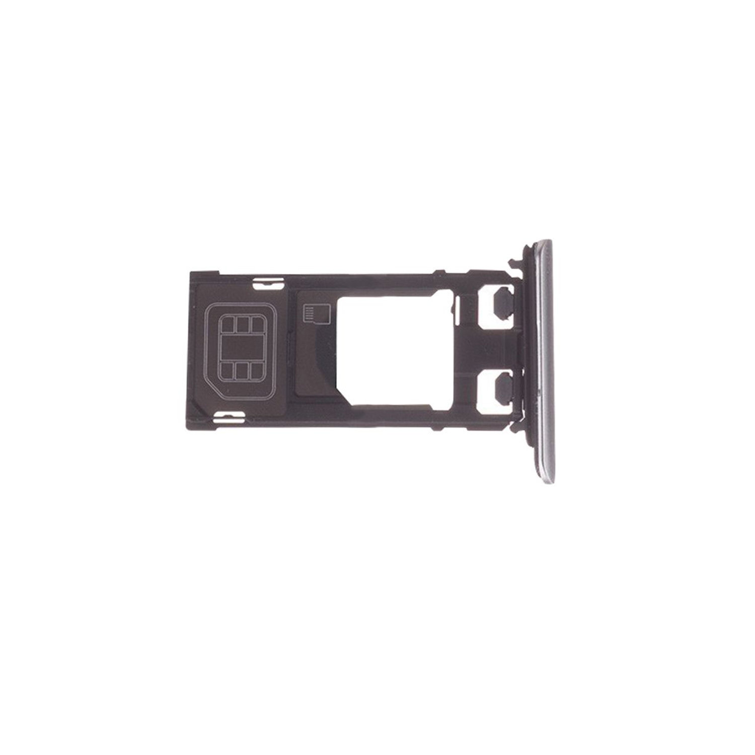 Replacement SD Card + SIM Tray Compatible With Sony Xperia XZ - Silver