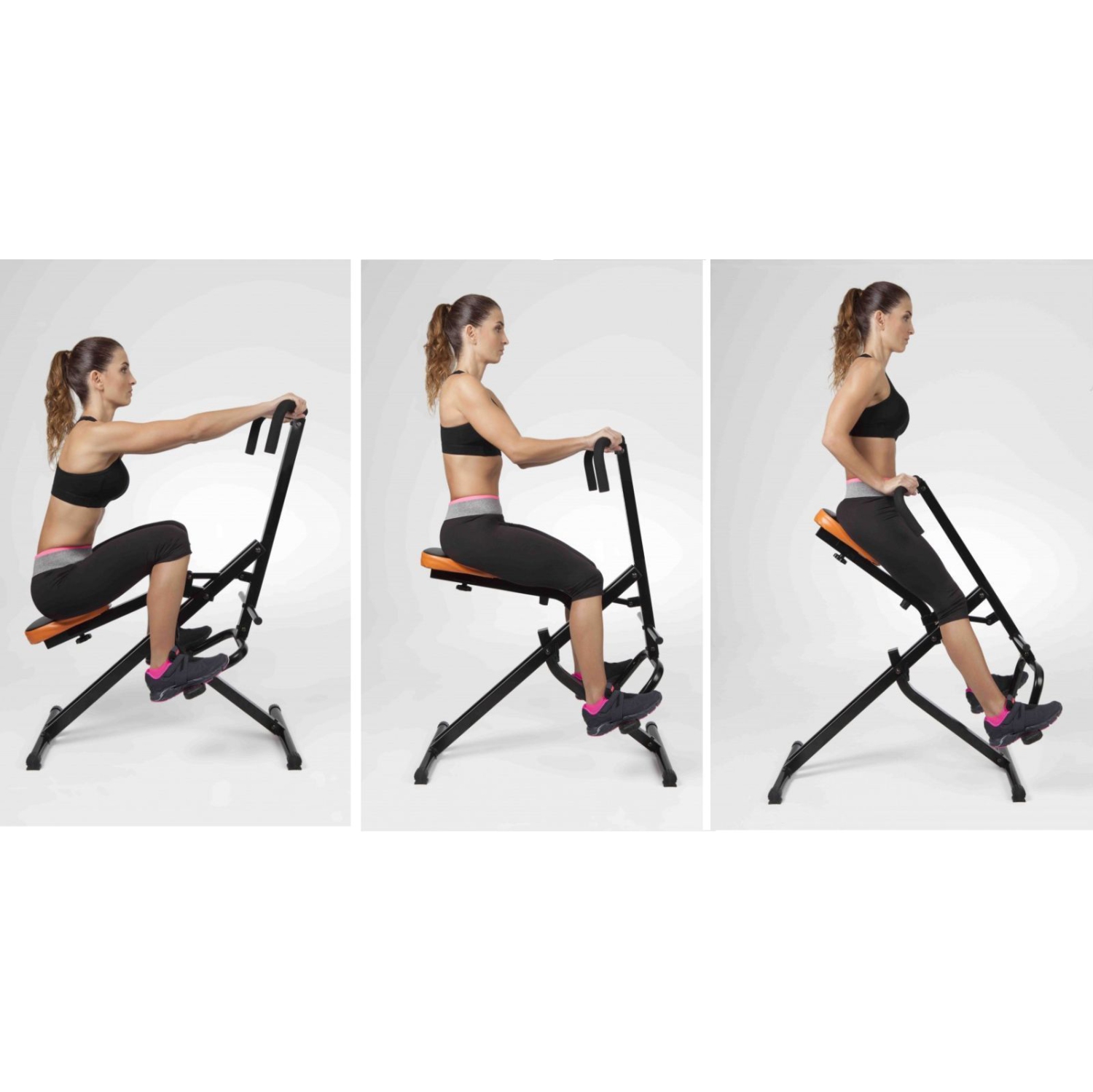 Power Rider Total Crunch Body Fitness Horse Abdominal Crunch Machine + Monitor