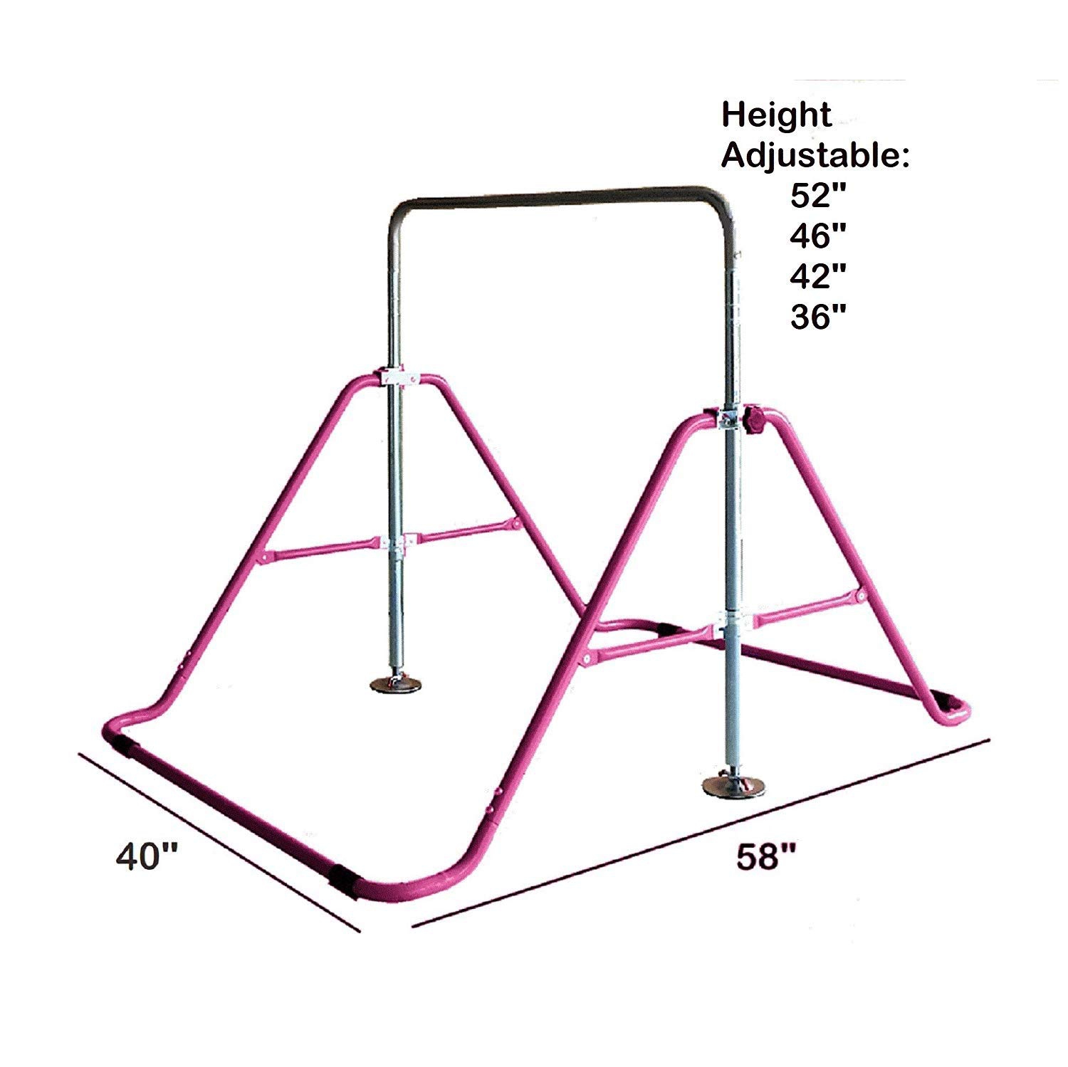 Barre d’entraînement pliable d’intérieur en forme de singe gymnastique Jungle Gym pour enfants de ProFitKid - Rose