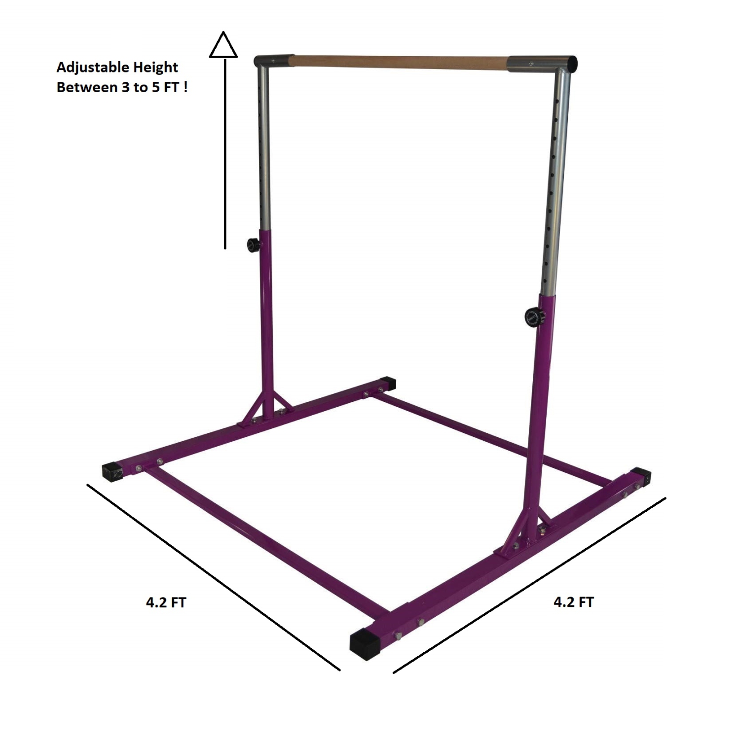 Barre de gymnastique PromKidFit Athletic de haut rendement horizontale Kip Bar de surface de jeu + tapis Tumble 4 x 8